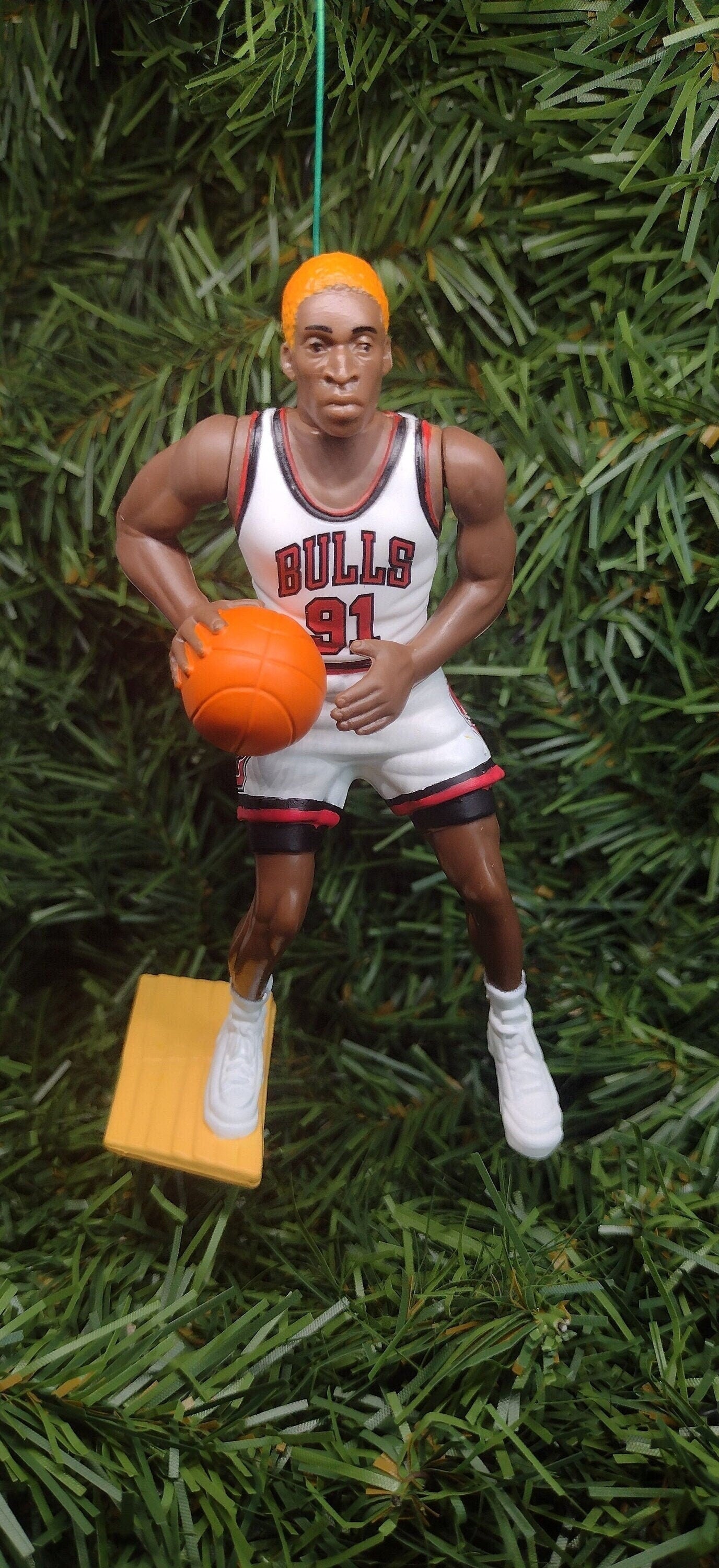 Chicago Bulls Ornaments Christmas Gift Idea Scottie Pippen Dennis Rodman BJ Armstrong Unique Xmas Tree Decoration NBA Basketball Figures