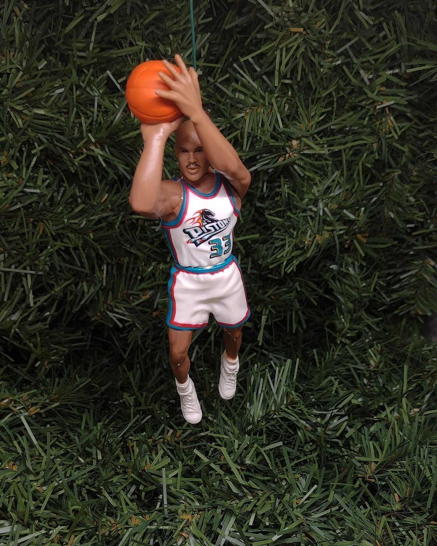 DETROIT PISTONS Christmas Ornament Joe Dumars/Grant Hill/Isiah Thomas/Sean Elliot Unique Gift Idea NBA Basketball Xmas Tree Decoration