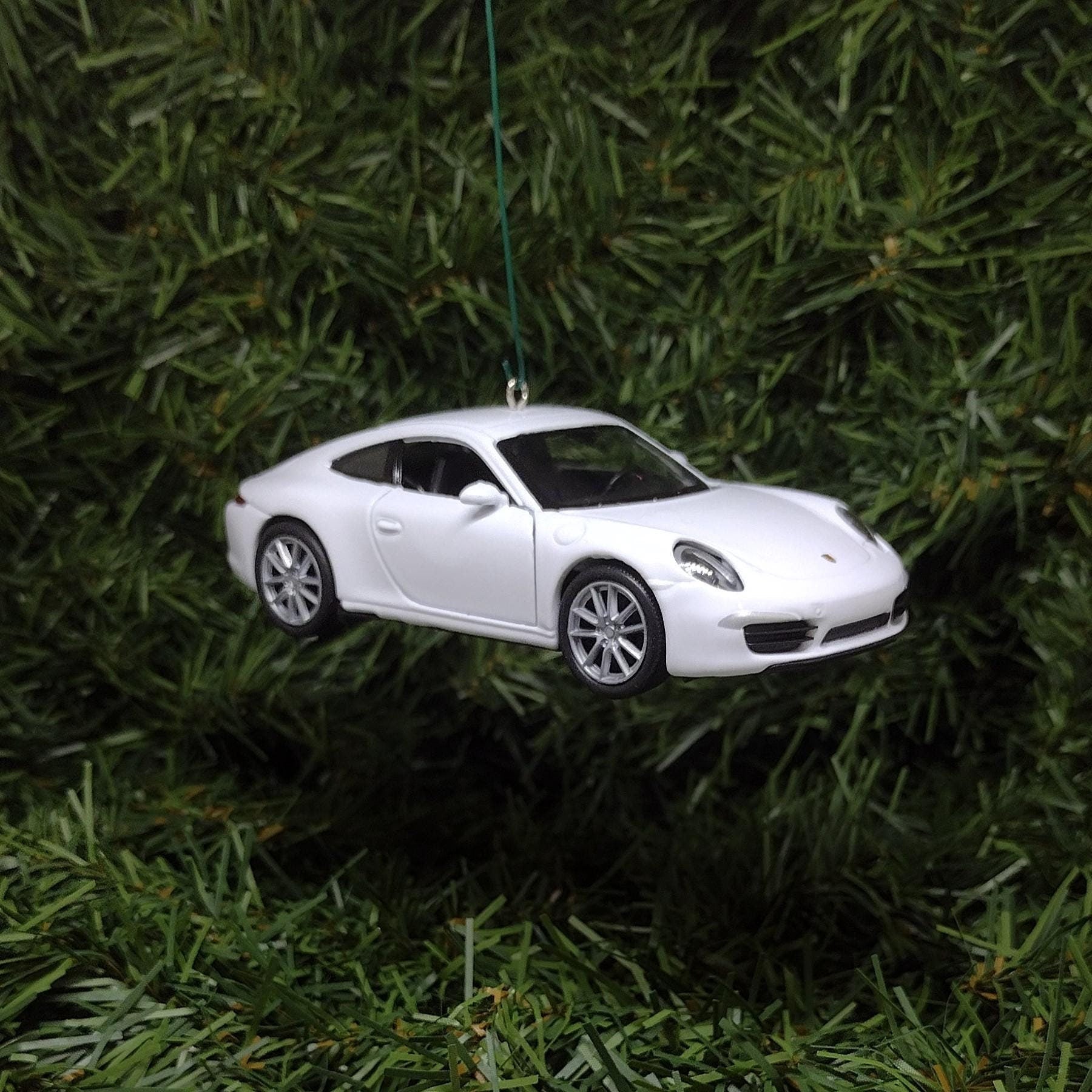 PORSCHE 911 Carrera S Ornament Christmas Tree Decoration Unique Gift Idea 991 White