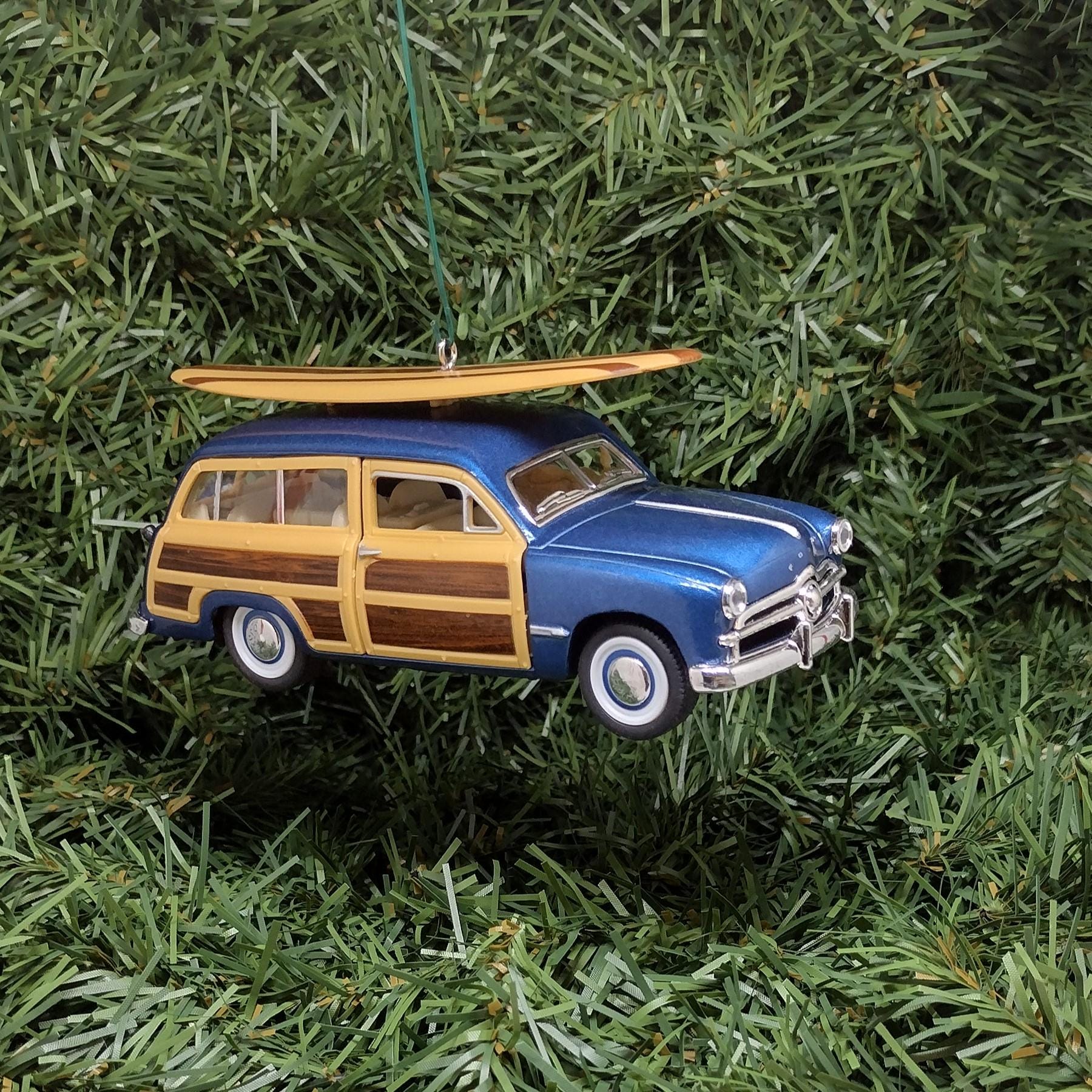 FORD 1949 Woodie Wagon Ornament Christmas Tree Decoration Fun Automotive Unique Xmas Gift Idea 5 Inch Woody Station Wagon