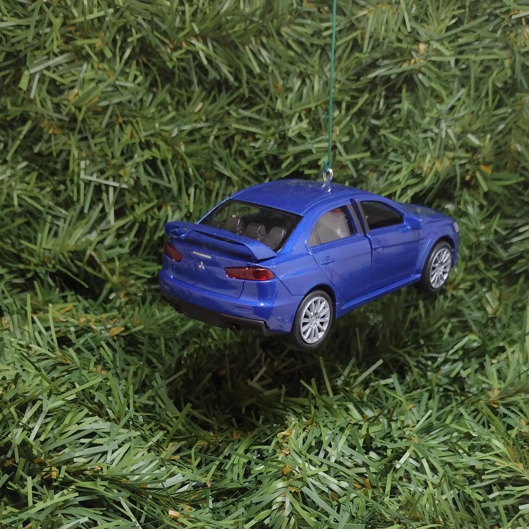 MITSUBISHI LANCER EVOLUTION X Ornament Christmas tree decoration unique gift idea 5 inch Blue Evo 2007-2015