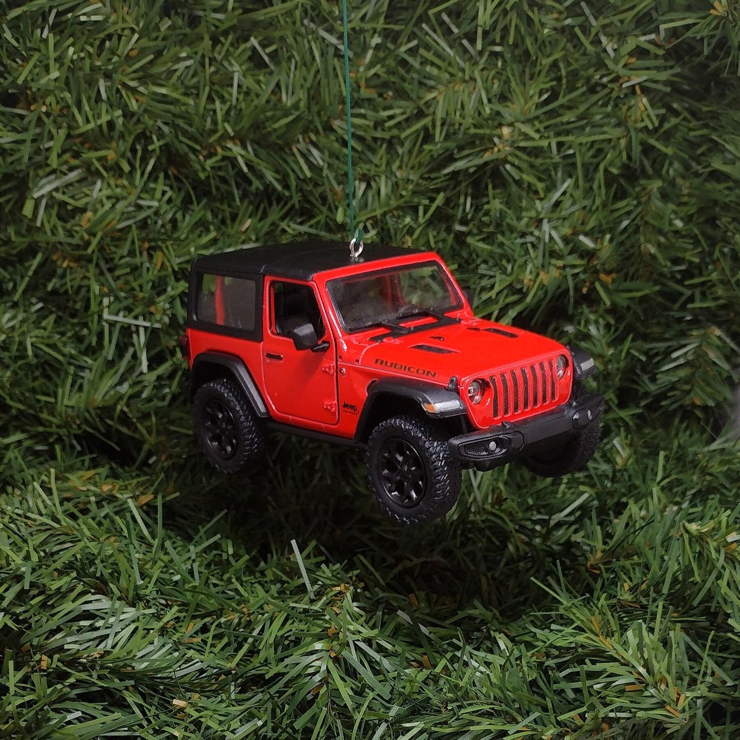 Jeep Wrangler Ornament Christmas Gift Idea Fun Automotive Xmas tree Decoration 5 inches long 2018 Red