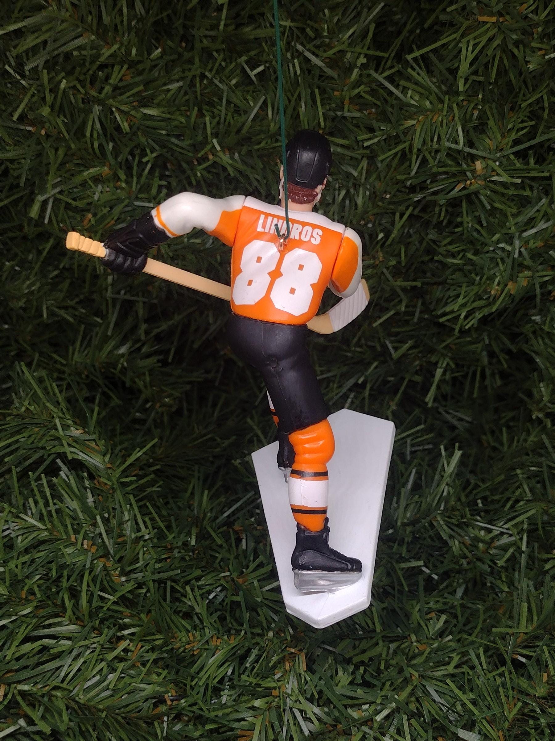 PHILADELPHIA FLYERS Christmas tree ornaments Eric Lindros/Ron Hextall/John LeClair/John Vanbiesbrouck xmas NHL hockey figures