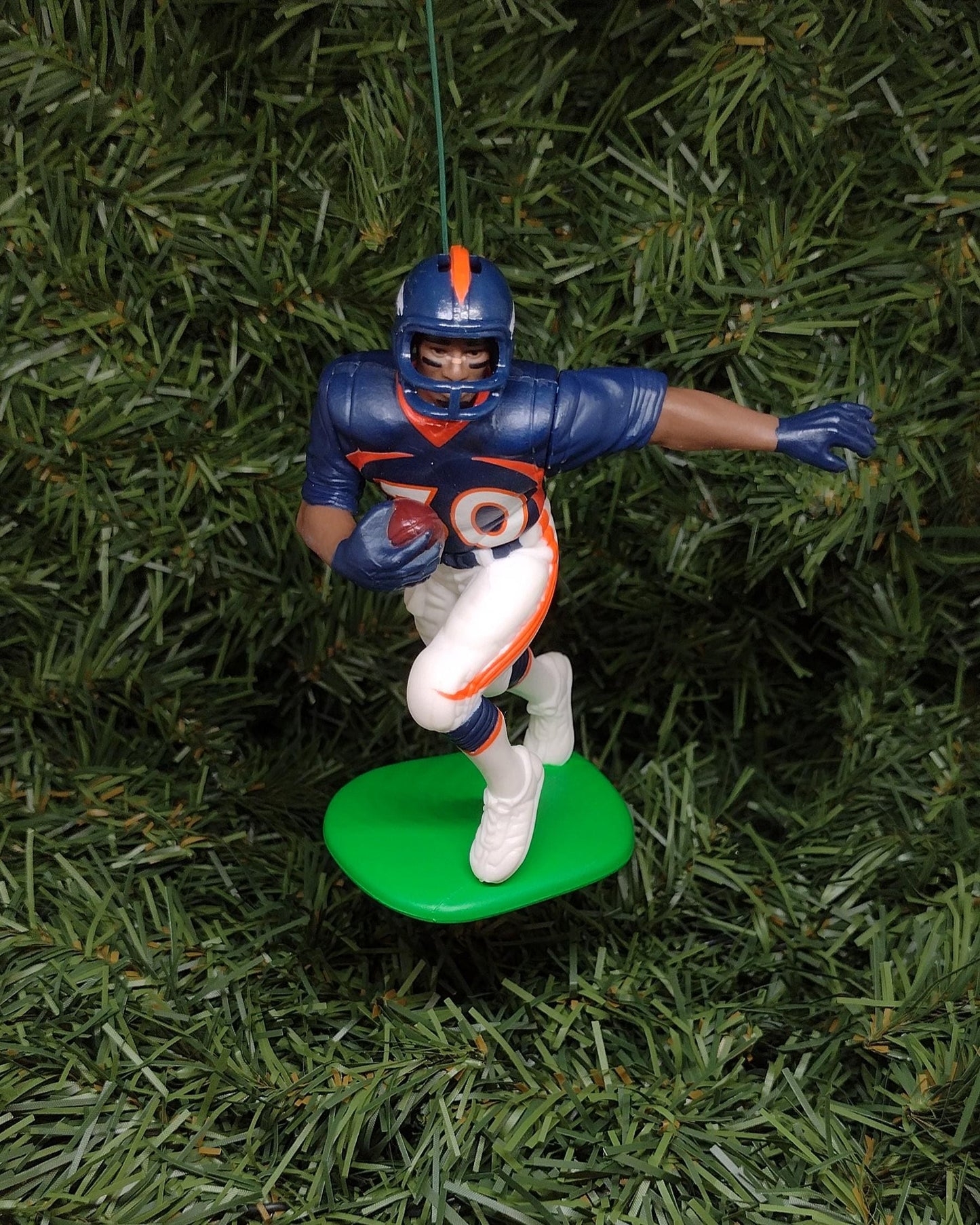 Denver Broncos Ornament Terrell Davis Christmas Gift Idea Unique Xmas Tree Decoration NFL Football Figure