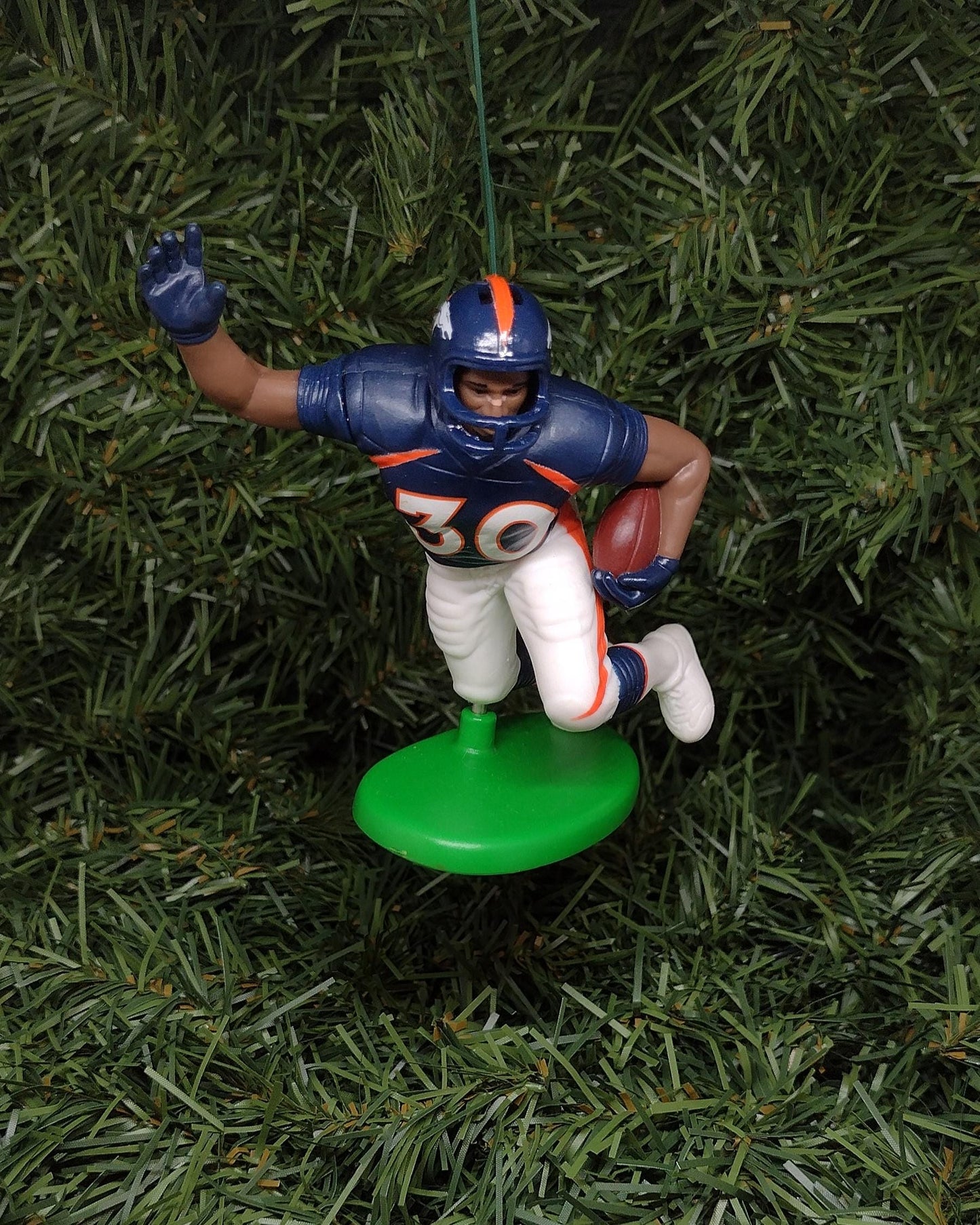 Denver Broncos Ornament Terrell Davis Christmas Gift Idea Unique Xmas Tree Decoration NFL Football Figure