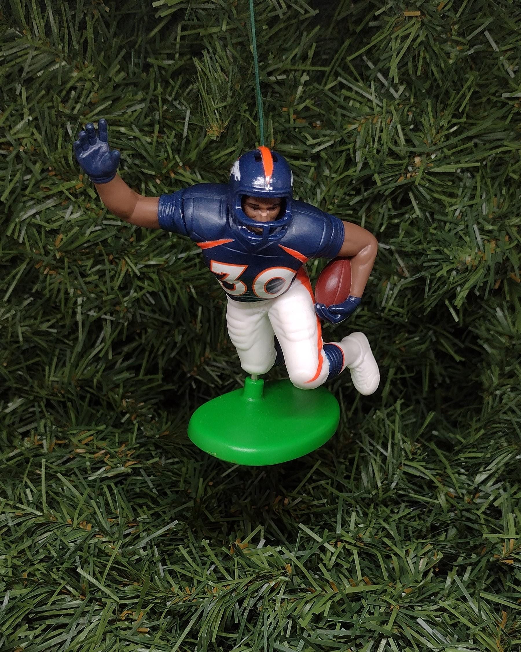 Denver Broncos Ornament Terrell Davis Christmas Gift Idea Unique Xmas Tree Decoration NFL Football Figure