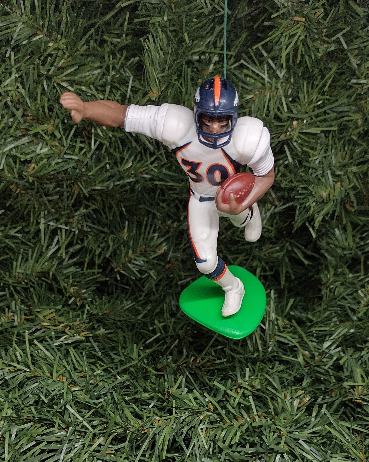 Denver Broncos Ornament Terrell Davis Christmas Gift Idea Unique Xmas Tree Decoration NFL Football Figure