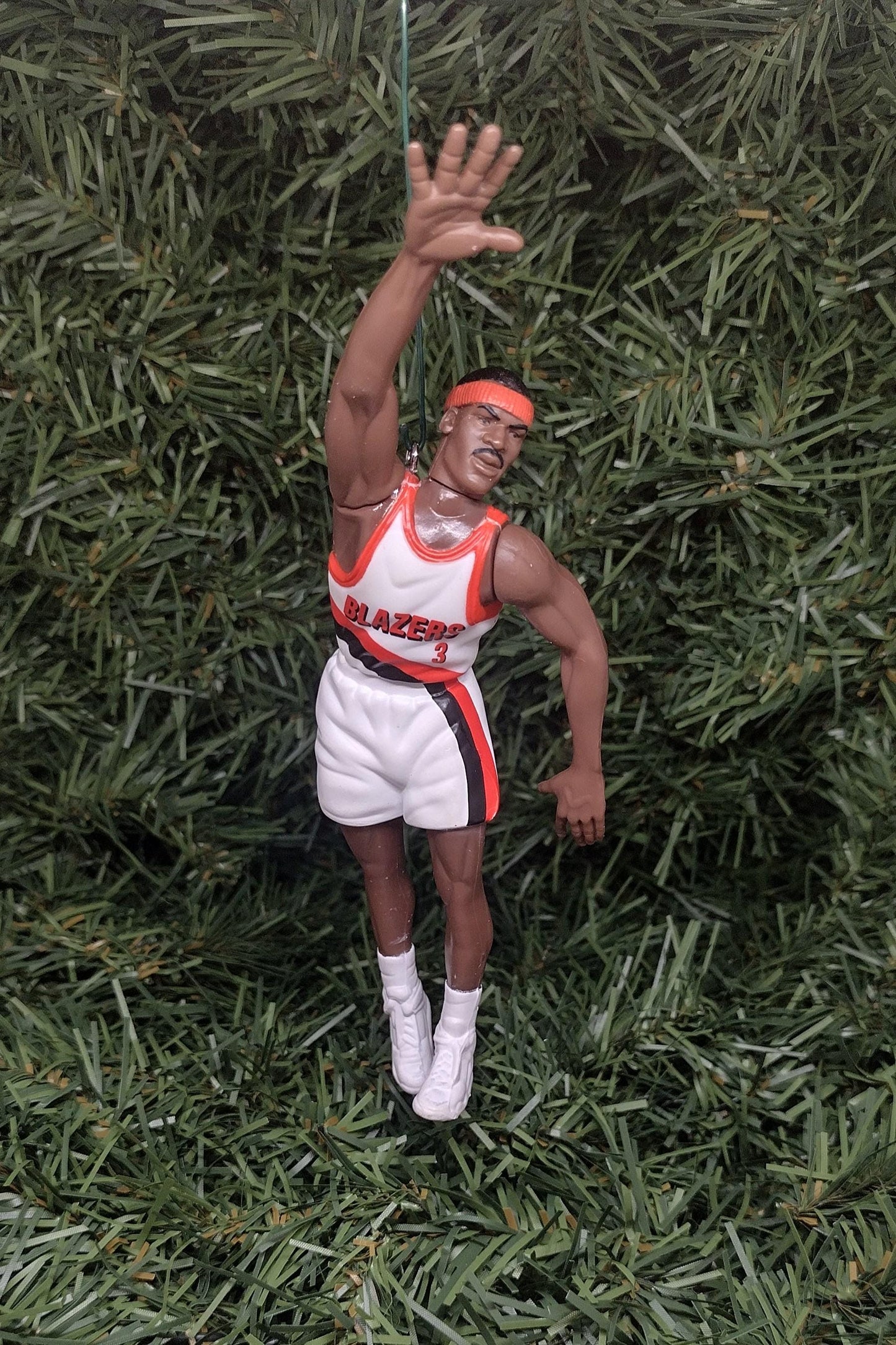 PORTLAND TRAIL BLAZERS Christmas ornament Clyde Drexler/Cliff Robinson xmas tree nba basketball figure unique gift idea