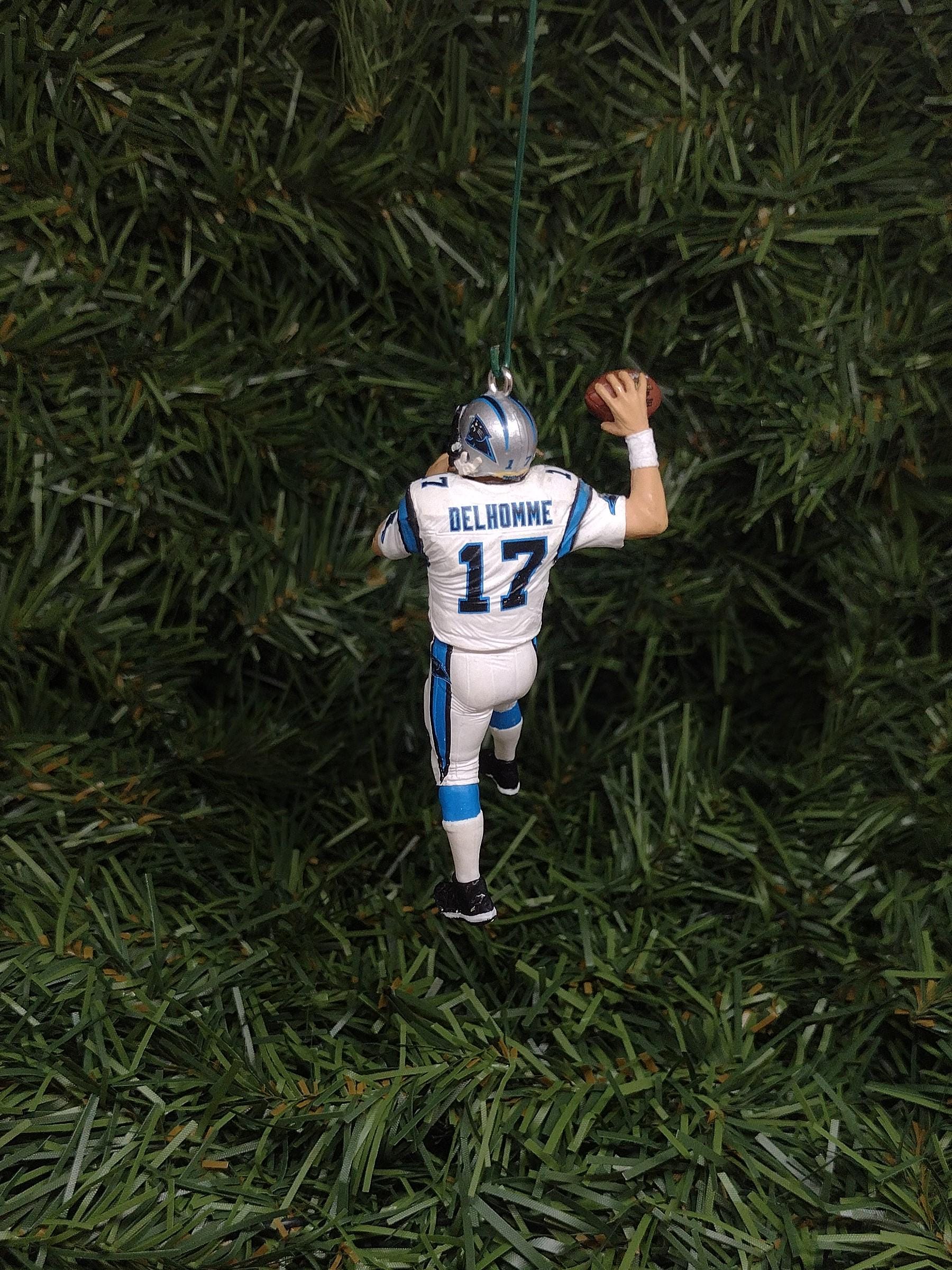 Carolina Panthers Ornament Jake Delhomme Christmas Gift Idea Unique Xmas Tree Decoration NFL Football Figure