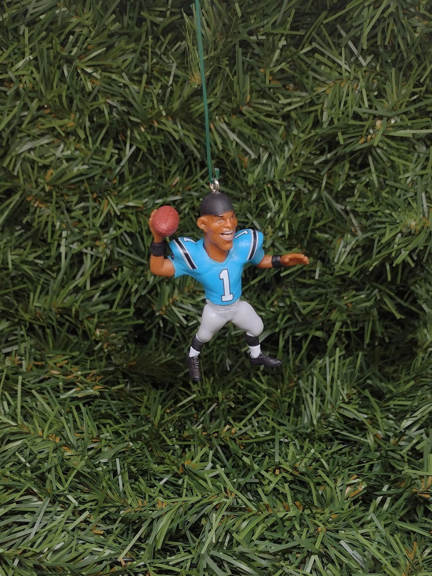 CAROLINA PANTHERS Cam Newton Christmas tree ornament xmas NFL football figure unique gift idea