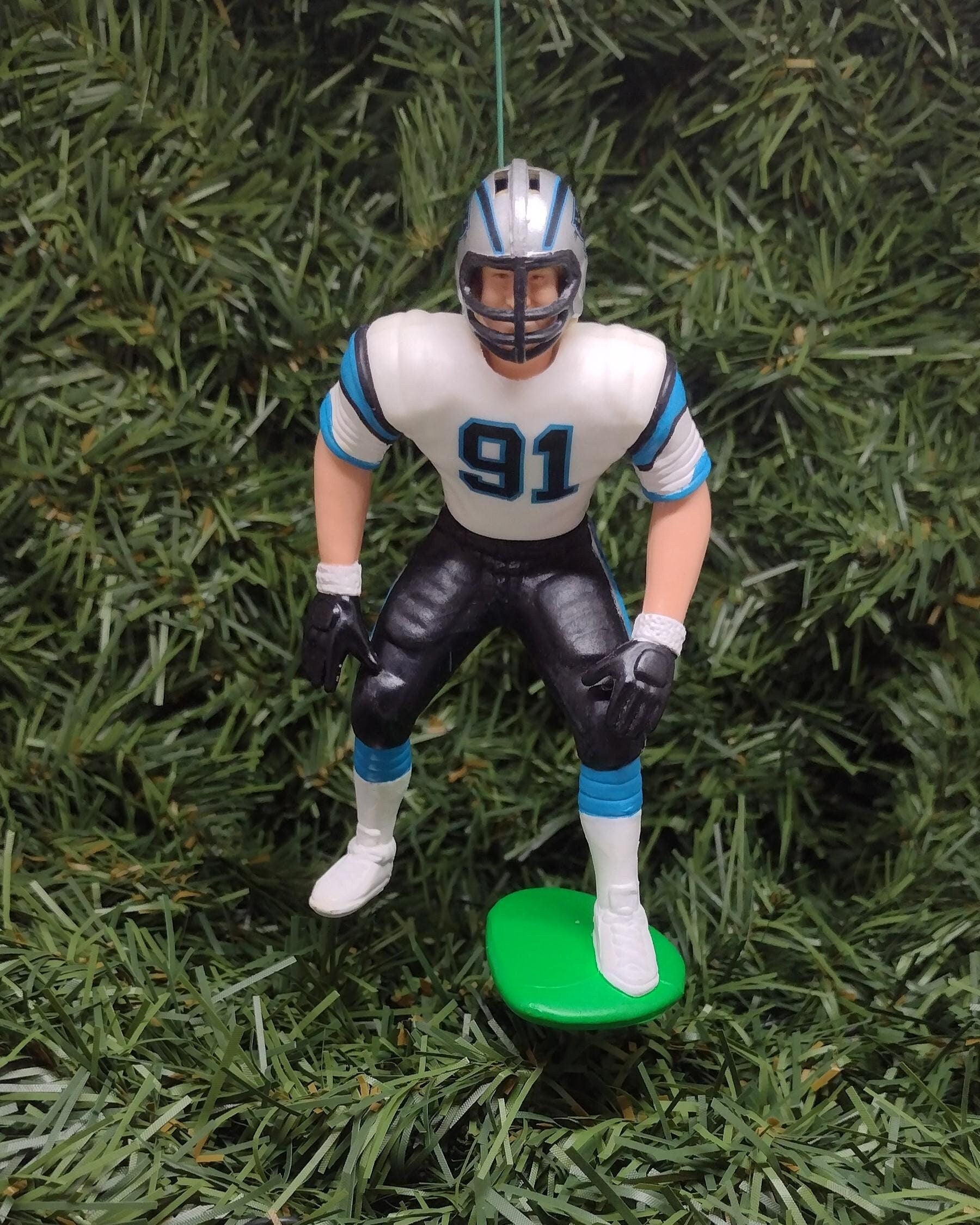 CAROLINA PANTHERS Christmas ornaments Kevin Greene/Kerry Collins/Lamar Lathon/Frank Reich unique gift idea Xmas tree decoration