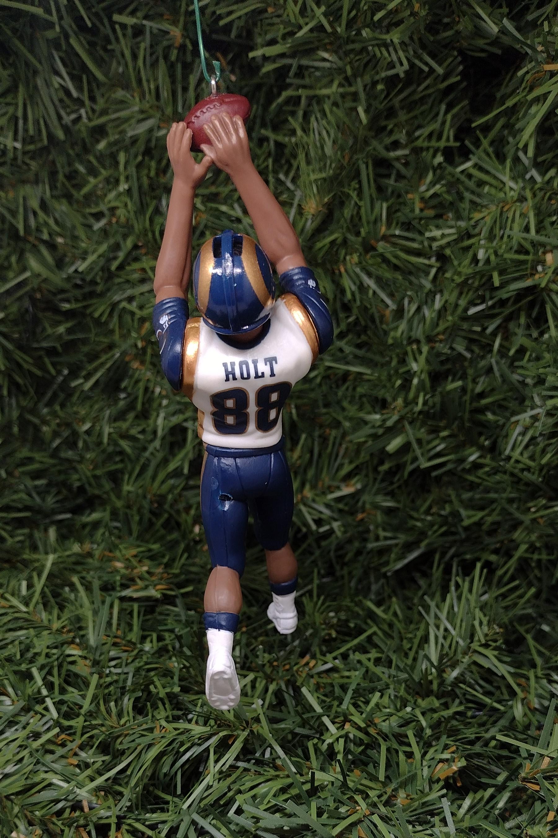 Torry Holt LOS ANGELES RAMS Christmas tree ornament xmas nfl football figure unique gift idea Saint Louis