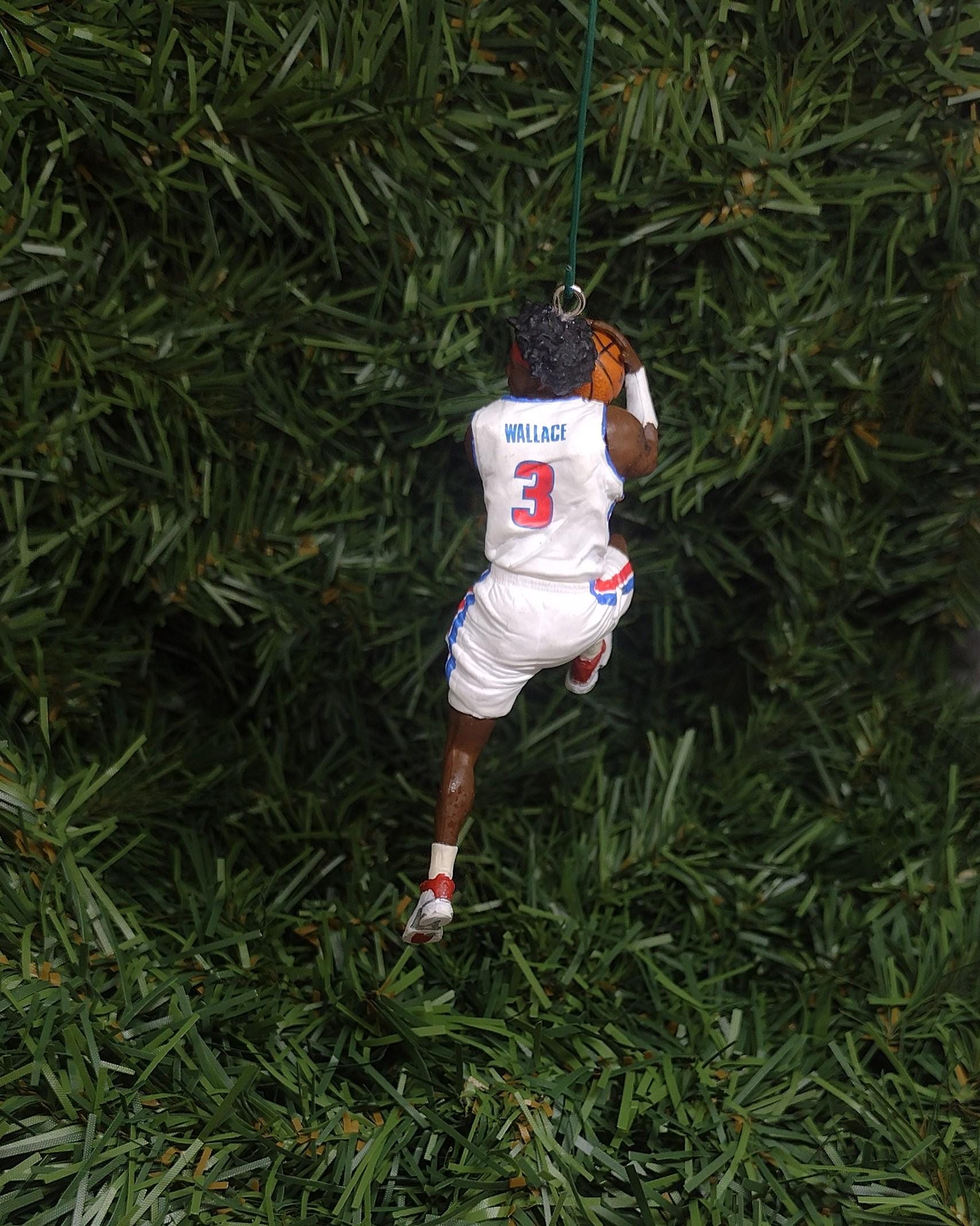 DETROIT PISTONS Ornament Christmas Tree Decoration Ben Wallace Unique Xmas Gift Idea NBA Basketball figure