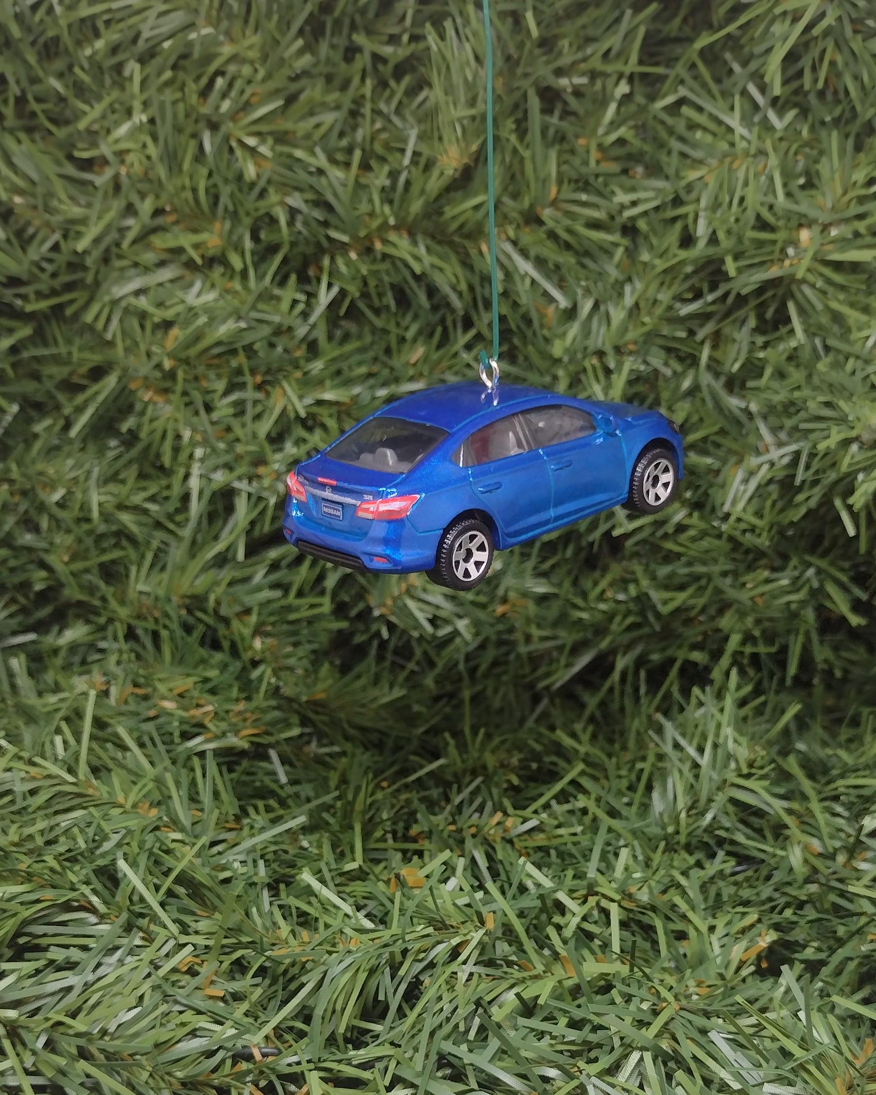 NISSAN SENTRA Christmas Ornament Unique Car Xmas Tree Decoration 2016-2019 Blue