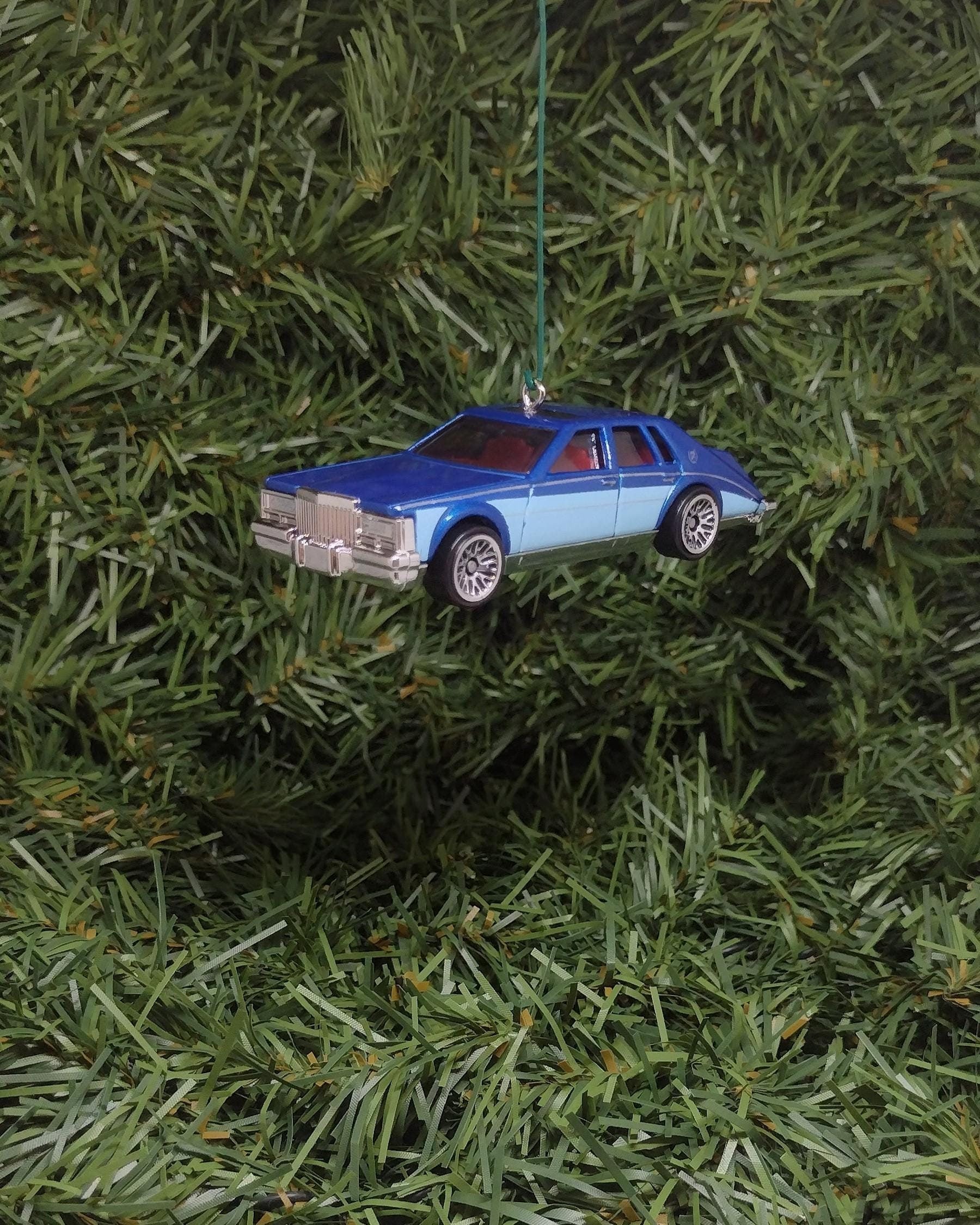 CADILLAC SEVILLE Christmas Ornament Unique Gift Idea Caddy Xmas Tree Decoration 1980-1985 Blue