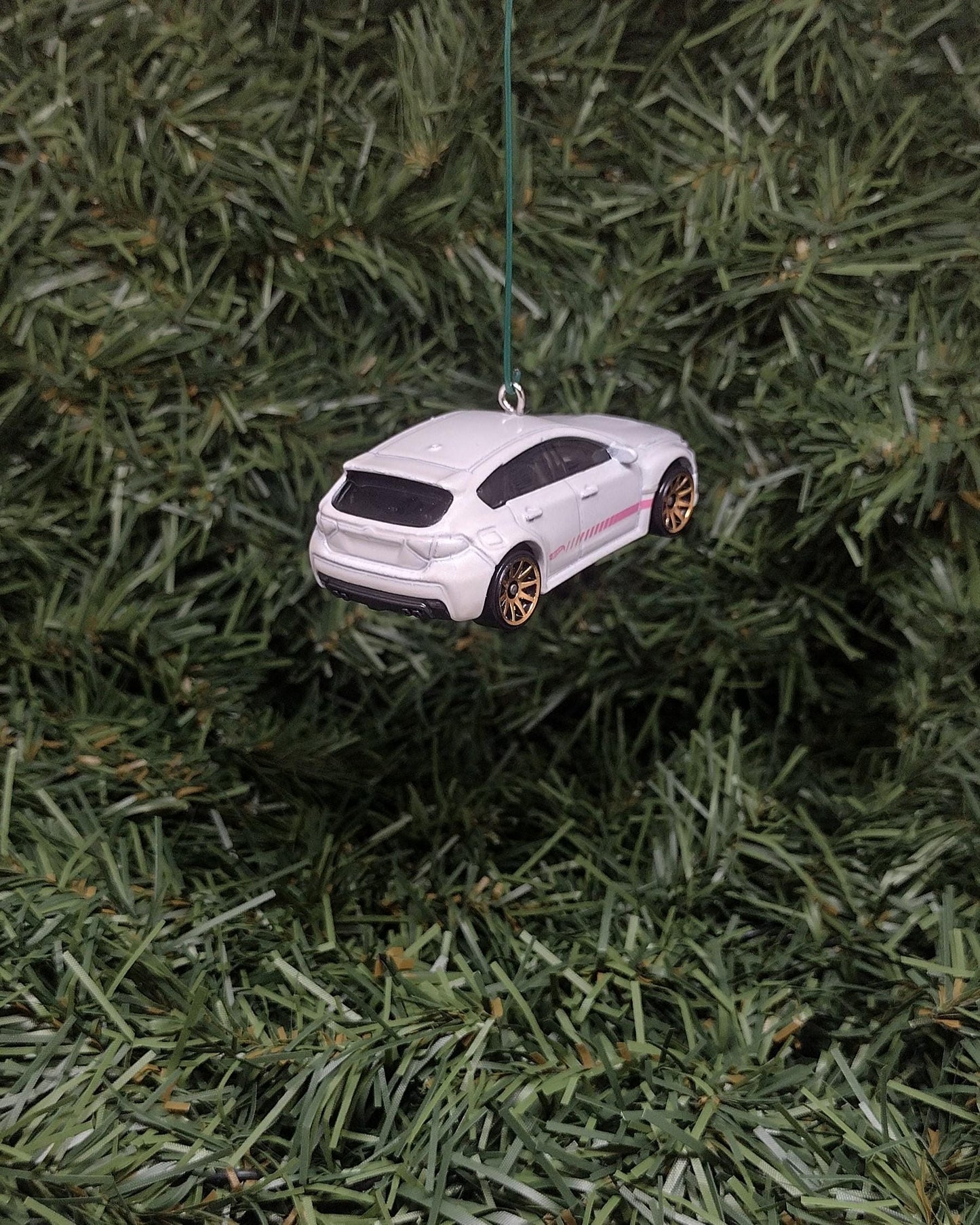 SUBARU WRX STI Christmas Ornament Unique Gift Idea Xmas Tree Decoration White