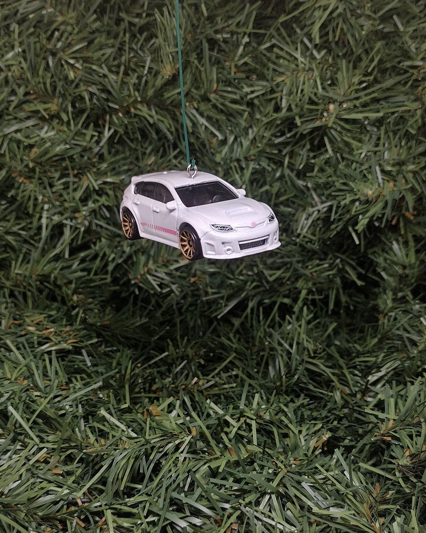 SUBARU WRX STI Christmas Ornament Unique Gift Idea Xmas Tree Decoration White