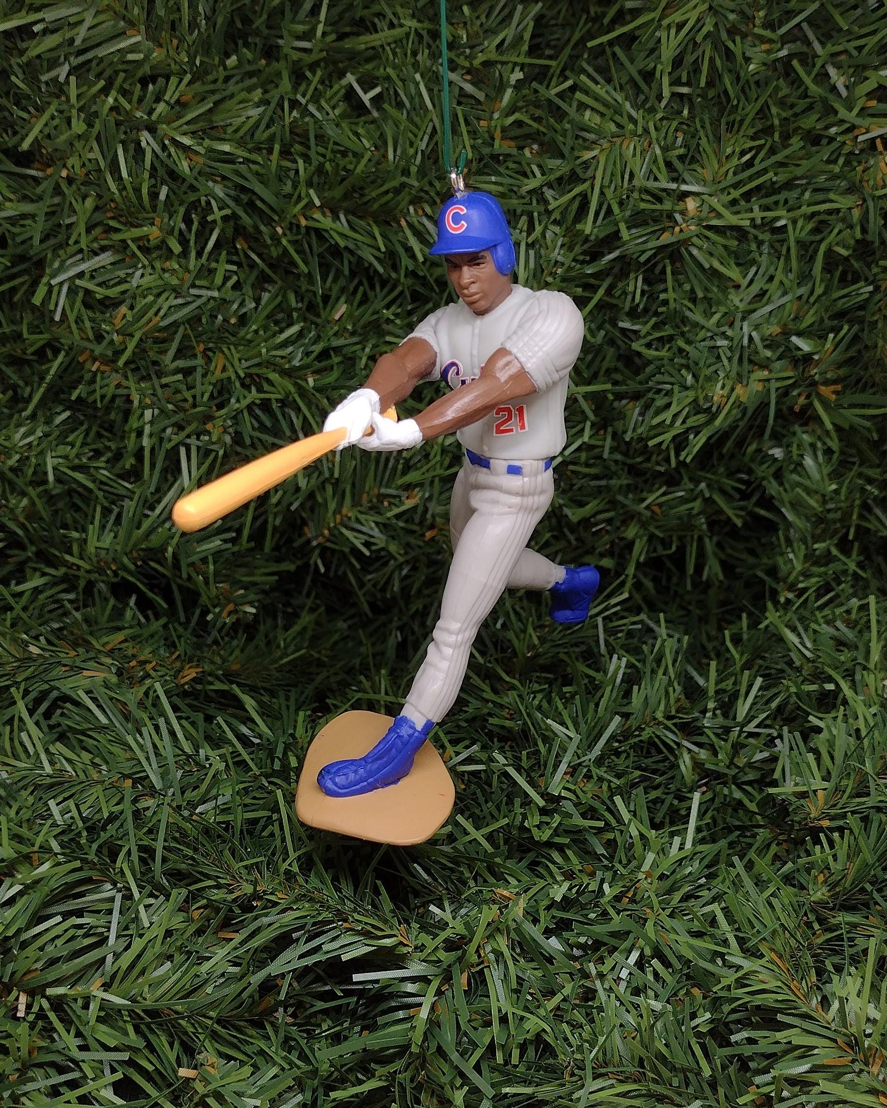 CHICAGO CUBS Christmas Ornaments Sammy Sosa Unique Gift Idea MLB Baseball Figure Xmas Tree Decoration