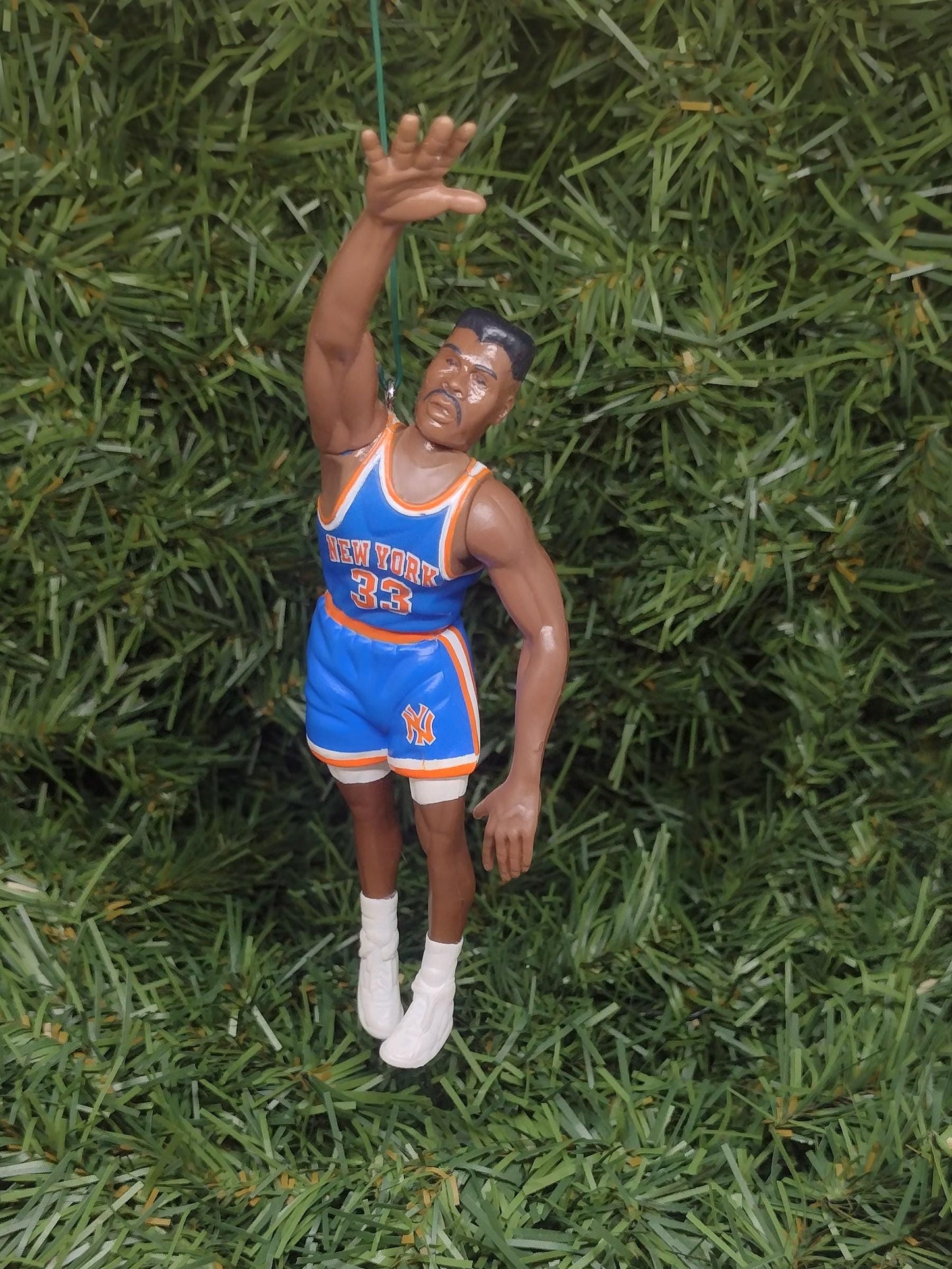 Patrick Ewing NEW YORK KNICKS Christmas tree ornament xmas nba basketball figure unique gift idea Knick ornaments