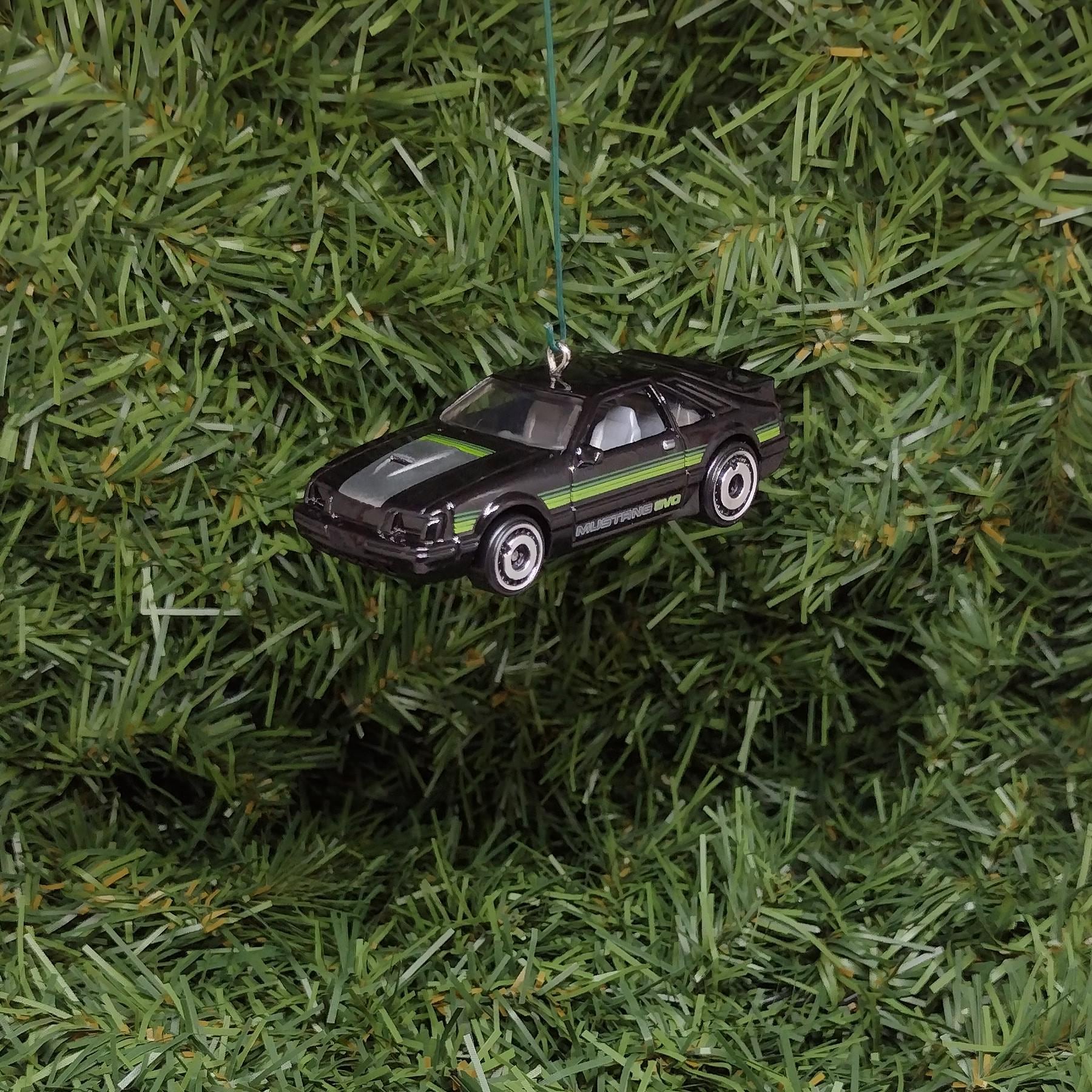 Ford Mustang 1984 SVO Christmas Ornament Unique Xmas Tree Decoration Gift Idea Black 1985 1986