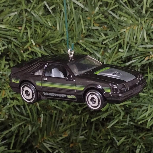 Ford Mustang 1984 SVO Christmas Ornament Gift Xmas Tree Decoration Black 1985 1986