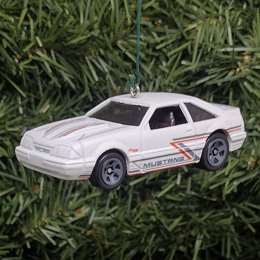 1992 Ford Mustang Christmas Ornament Unique Xmas Tree Decoration Gift Idea White 1987-1993