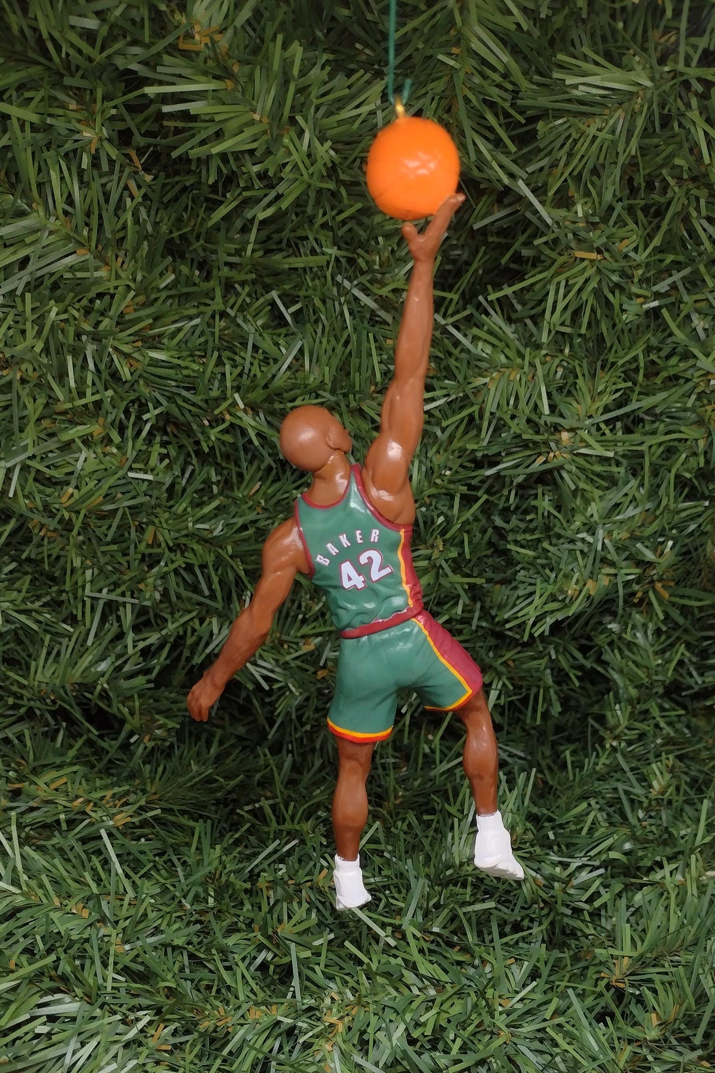 SEATTLE SONICS Christmas Ornament Shawn Kemp/Gary Payton/Vin Baker Unique Xmas Tree Decoration NBA Basketball Supersonics