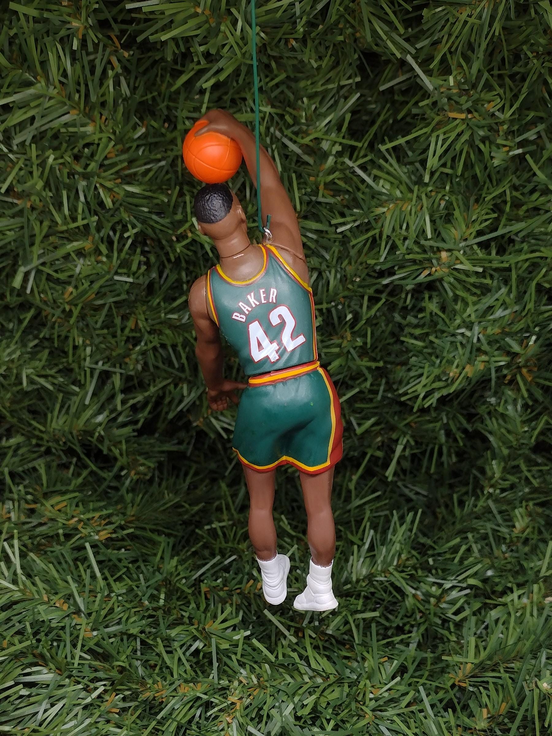 SEATTLE SONICS Christmas Ornament Shawn Kemp/Gary Payton/Vin Baker Unique Xmas Tree Decoration NBA Basketball Supersonics