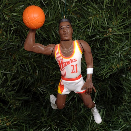 ATLANTA HAWKS NBA Christmas Ornaments Gift Trae Young/Spud Webb/Dominique Wilkins/Dikembe Mutombo/Stacey Augmon