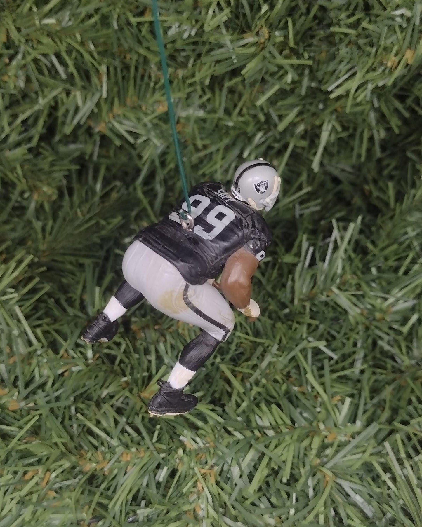 Oakland Raiders Ornament Warren Sapp Christmas Gift Idea NFL Football Figure Xmas Tree Decoration Los Angeles Las Vegas