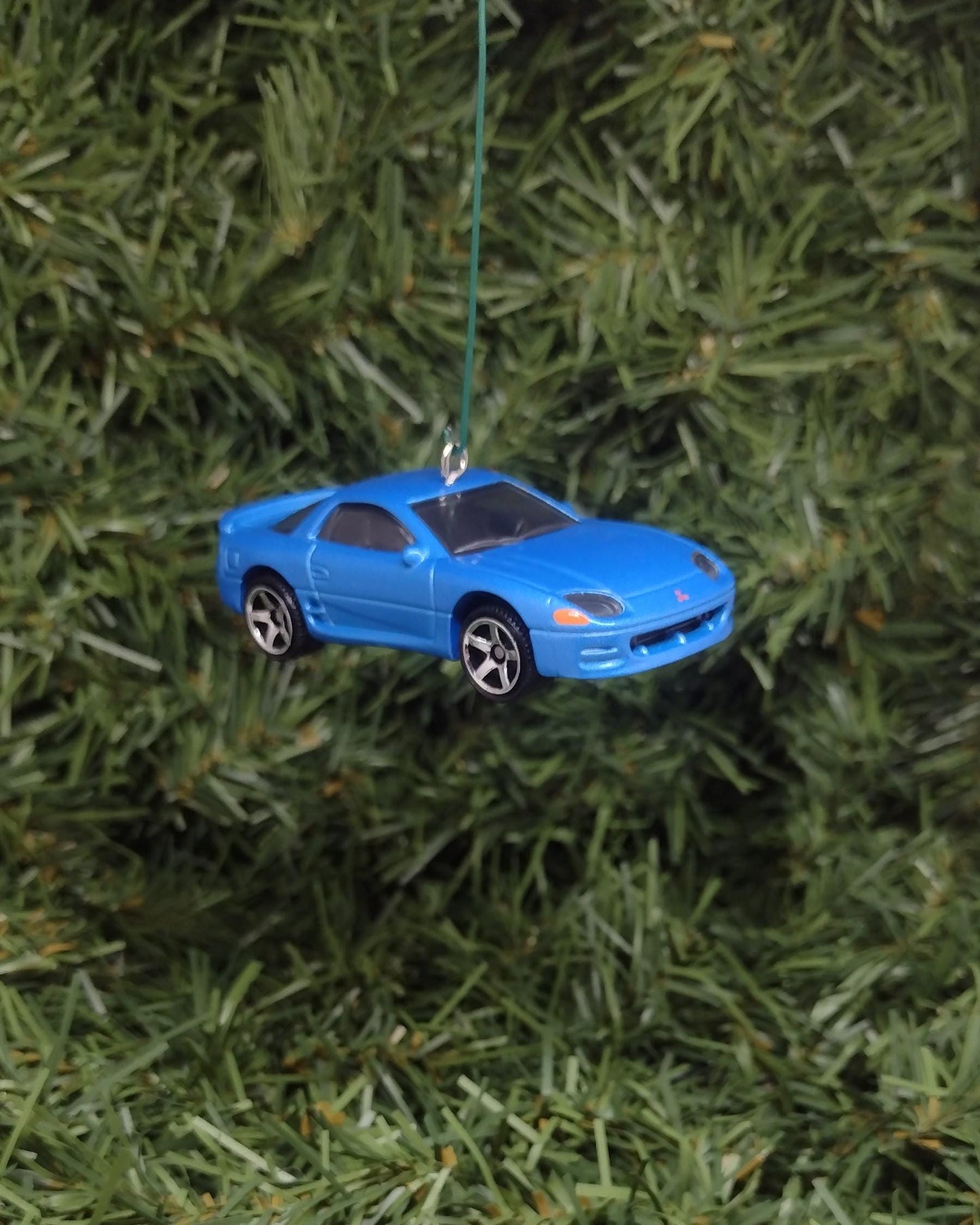 Mitsubishi 3000GT Christmas Ornament Fun Gift Idea for Car Enthusiast or Man Cave Unique Xmas Tree Decoration Blue 1994