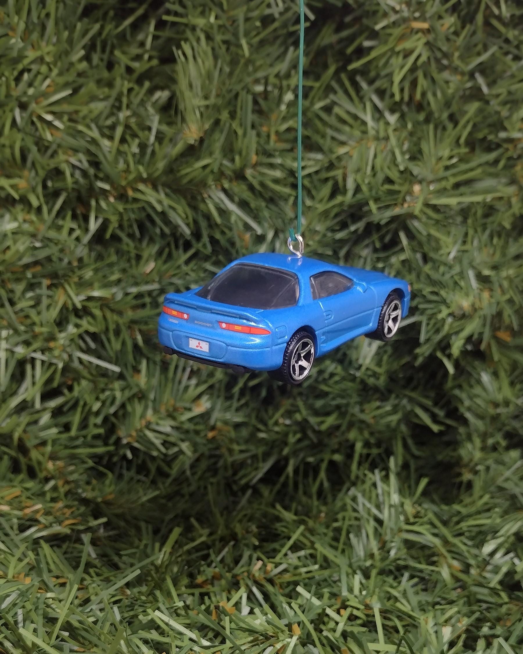 Mitsubishi 3000GT Christmas Ornament Fun Gift Idea for Car Enthusiast or Man Cave Unique Xmas Tree Decoration Blue 1994