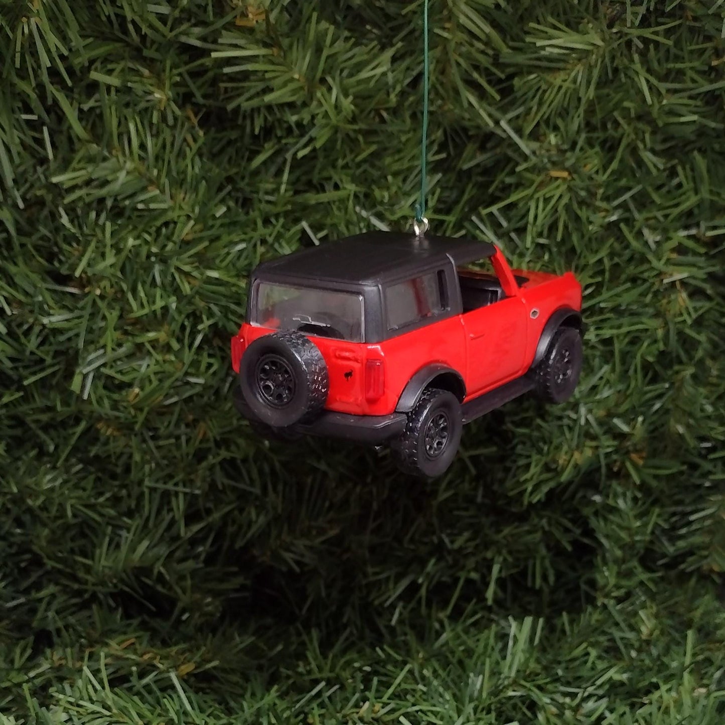 FORD BRONCO Christmas Ornament Unique Gift Idea 4.5 Inch Red Xmas Tree Decoration 4x4 SUV 2021 2022 2023 2024 Doors Open