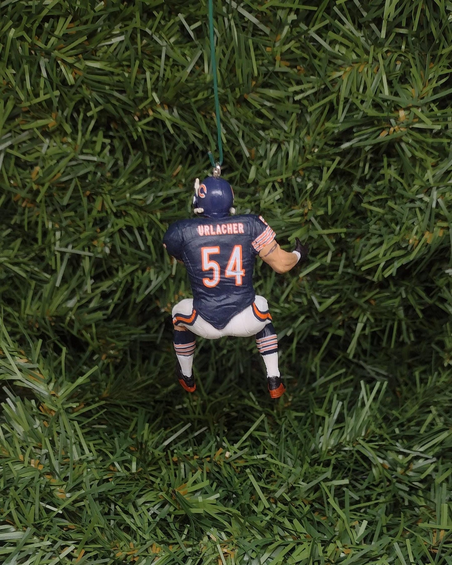 Chicago Bears Ornament Brian Urlacher Christmas Gift Idea Unique Xmas Tree Decoration NFL Football Figure