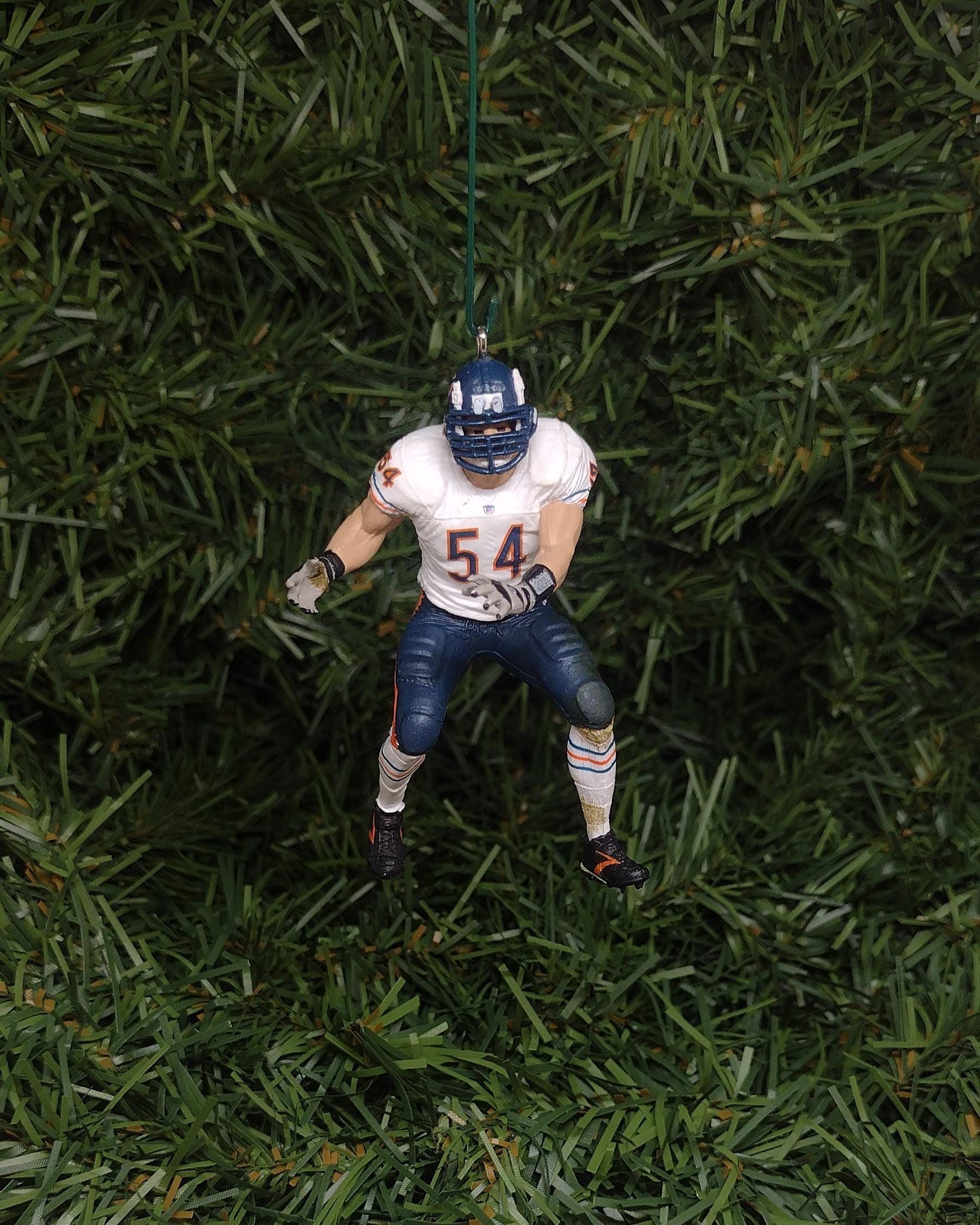 Chicago Bears Ornament Brian Urlacher Christmas Gift Idea Unique Xmas Tree Decoration NFL Football Figure