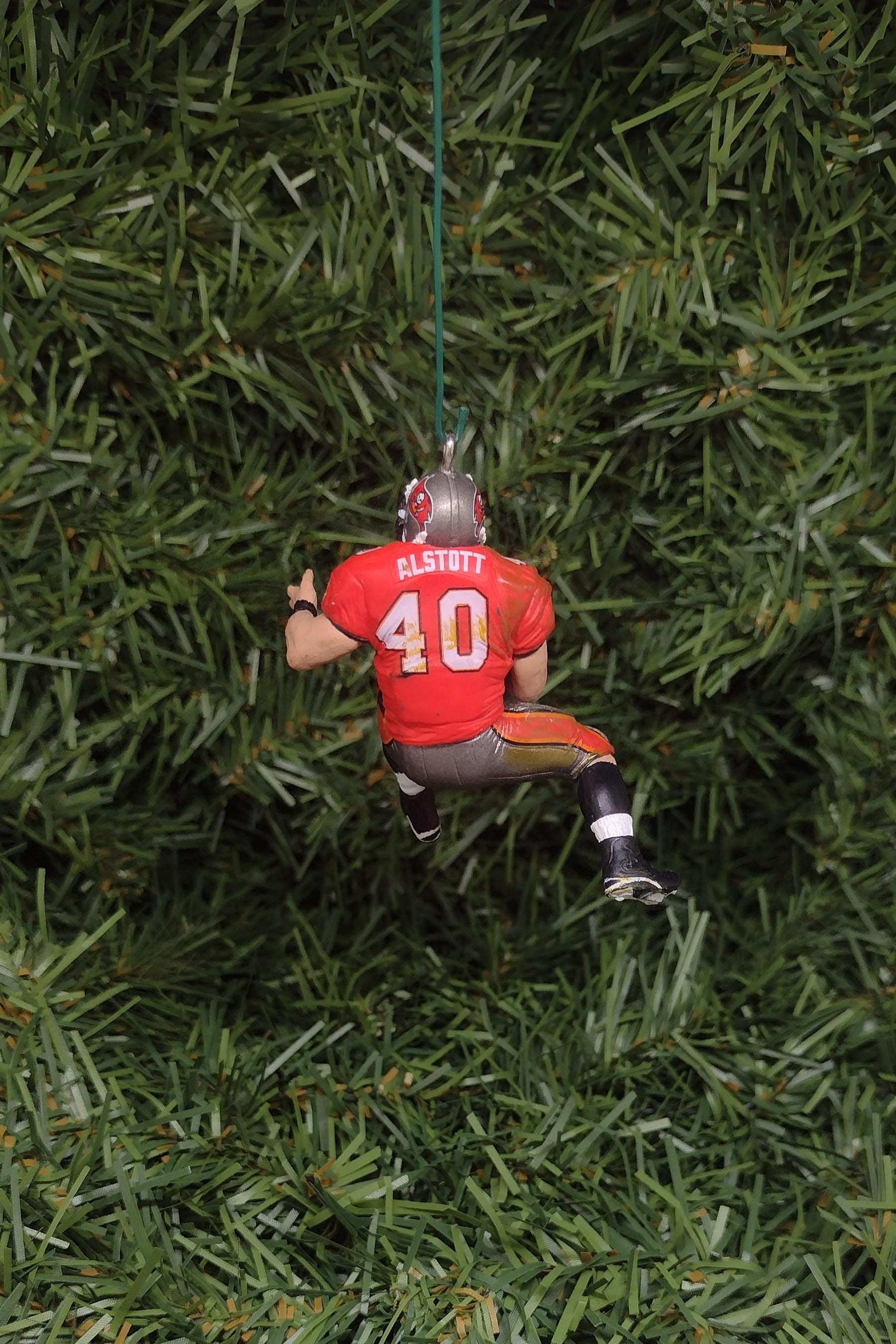 TAMPA BAY BUCS Christmas Ornament Mike Alstott Unique Gift Idea Xmas Tree Decoration Buccaneers Nfl Football Figure