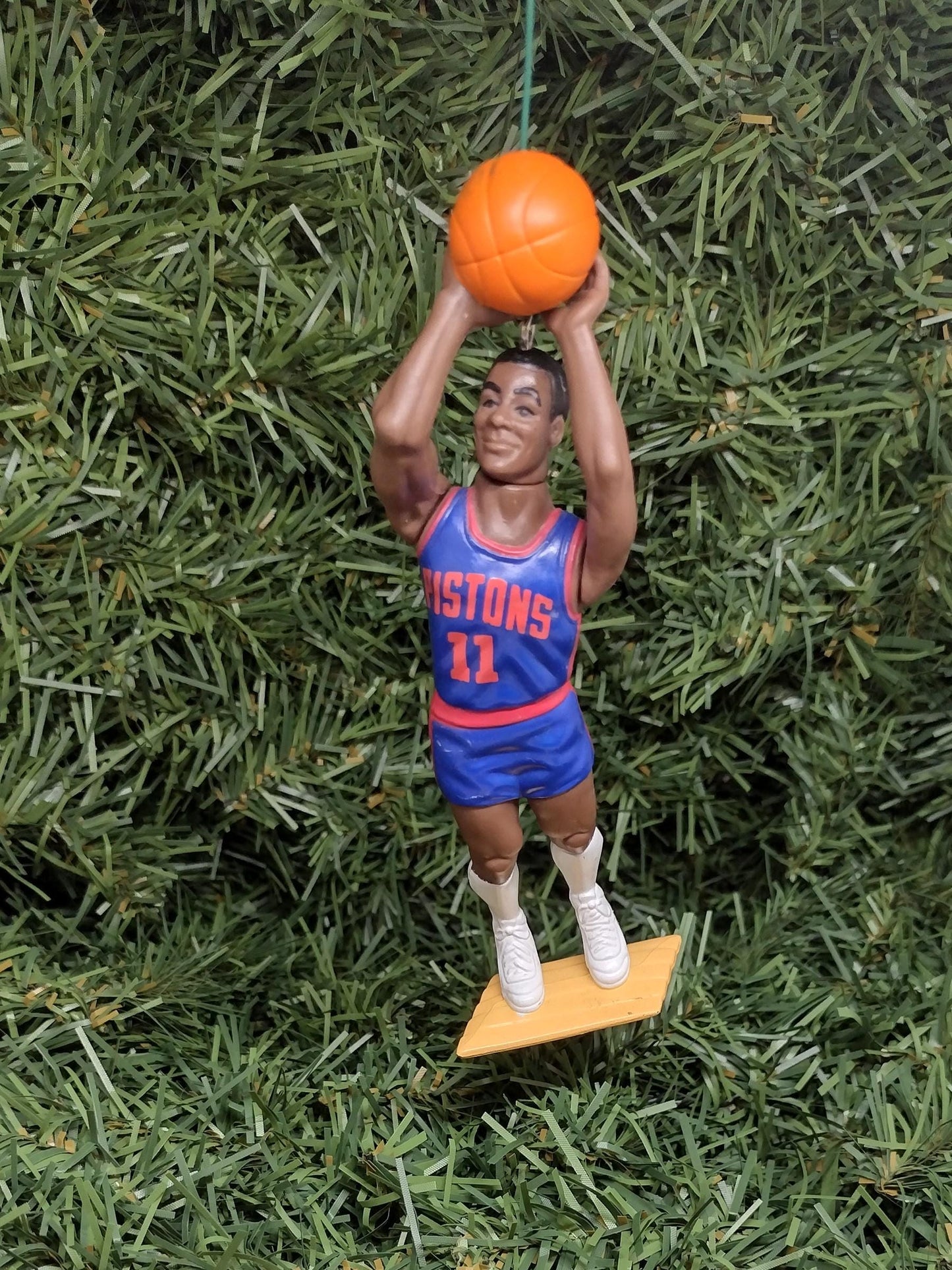 DETROIT PISTONS Christmas Ornament Joe Dumars/Grant Hill/Isiah Thomas/Sean Elliot Unique Gift Idea NBA Basketball Xmas Tree Decoration