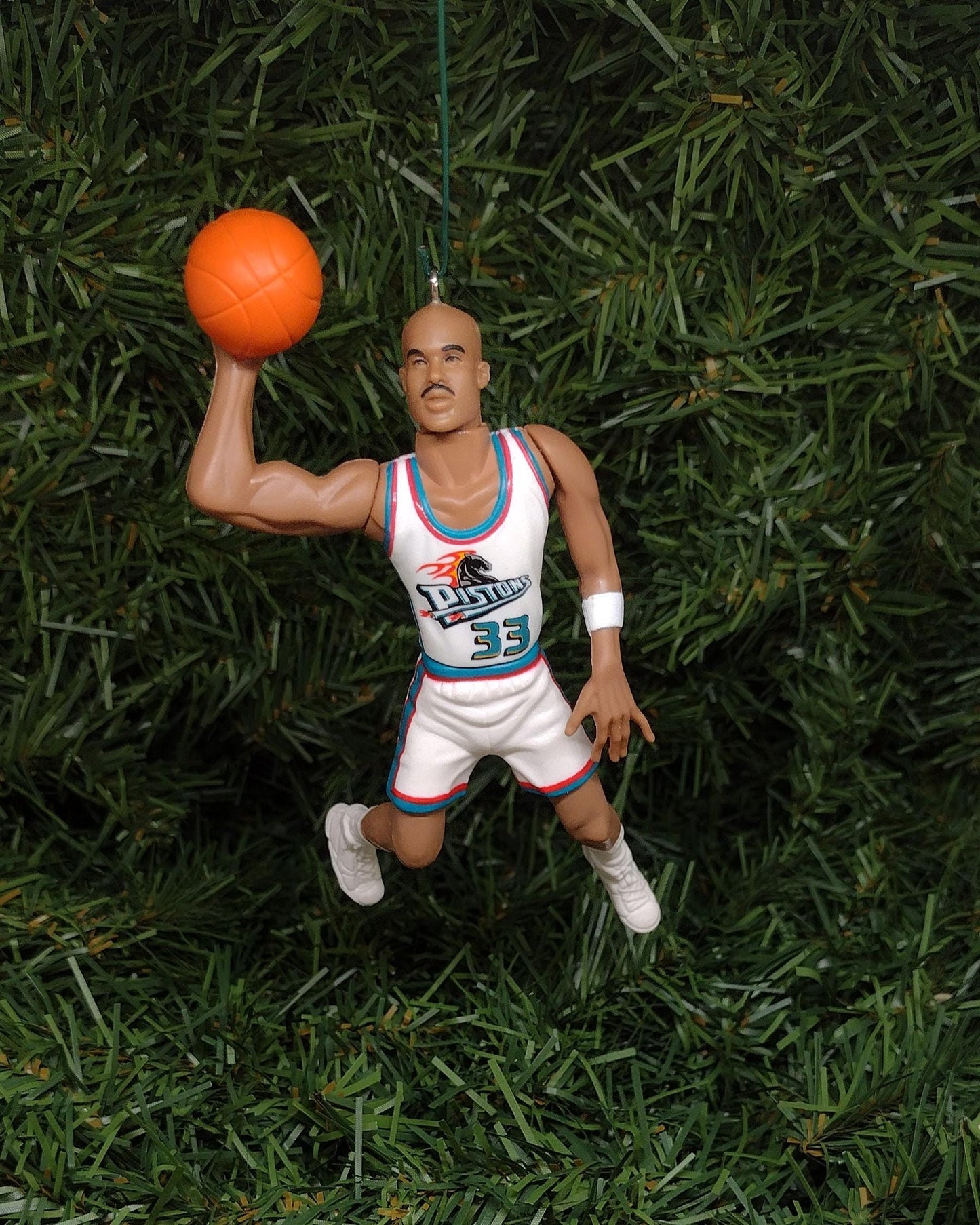 DETROIT PISTONS Christmas Ornament Joe Dumars/Grant Hill/Isiah Thomas/Sean Elliot Unique Gift Idea NBA Basketball Xmas Tree Decoration