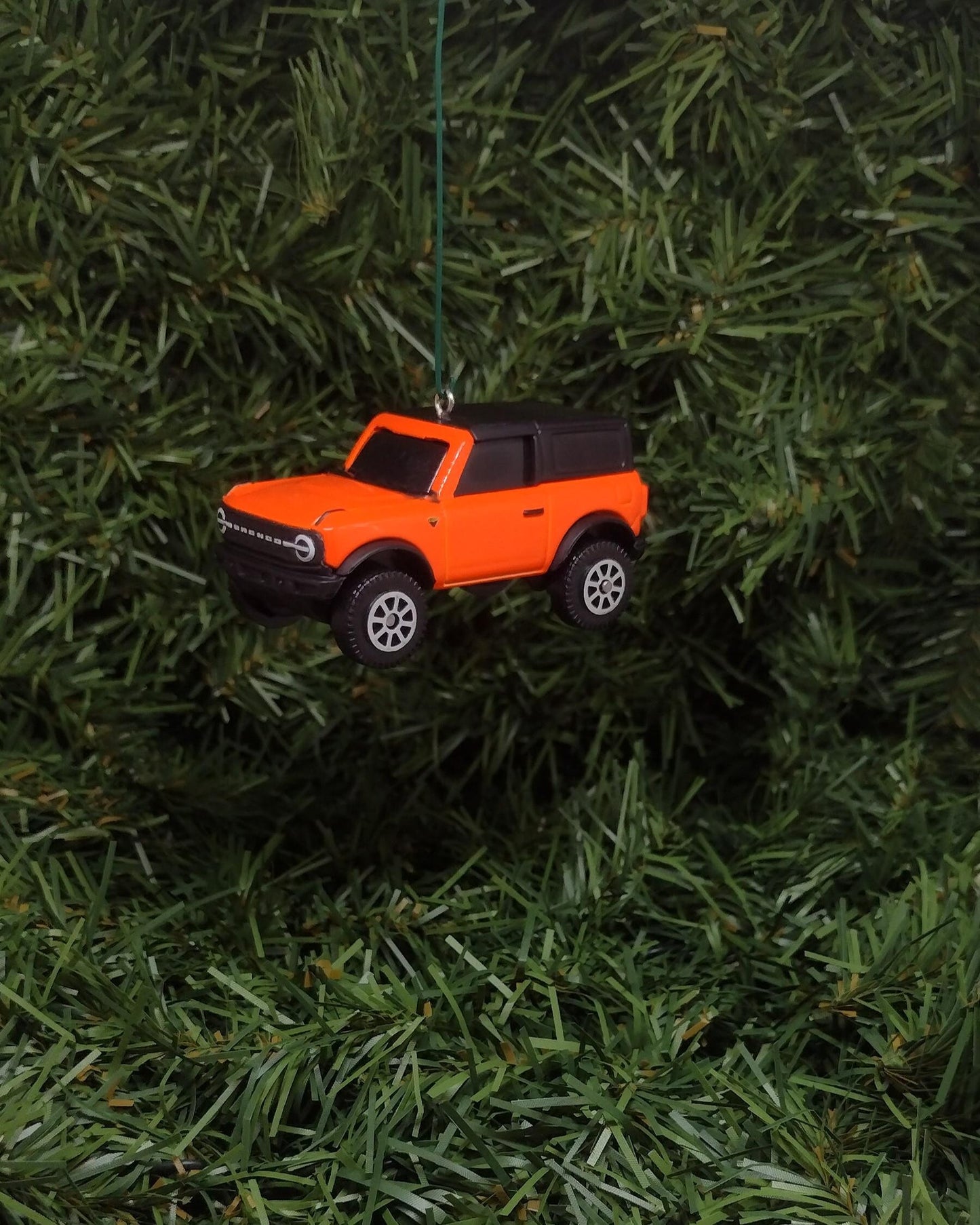 Ford Bronco Ornament 2021 Christmas Tree Decoration fun gift idea for car enthusiast unique xmas present Orange