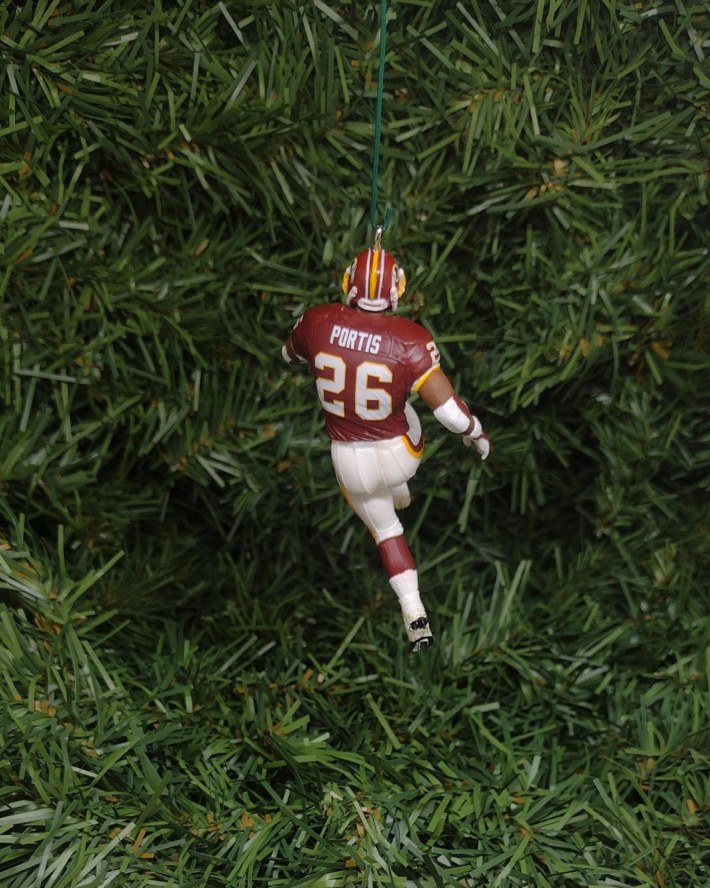 WASHINGTON COMMANDERS Ornament Clinton Portis Christmas Gift Idea NFL Football Figure Unique Xmas Tree Decoration