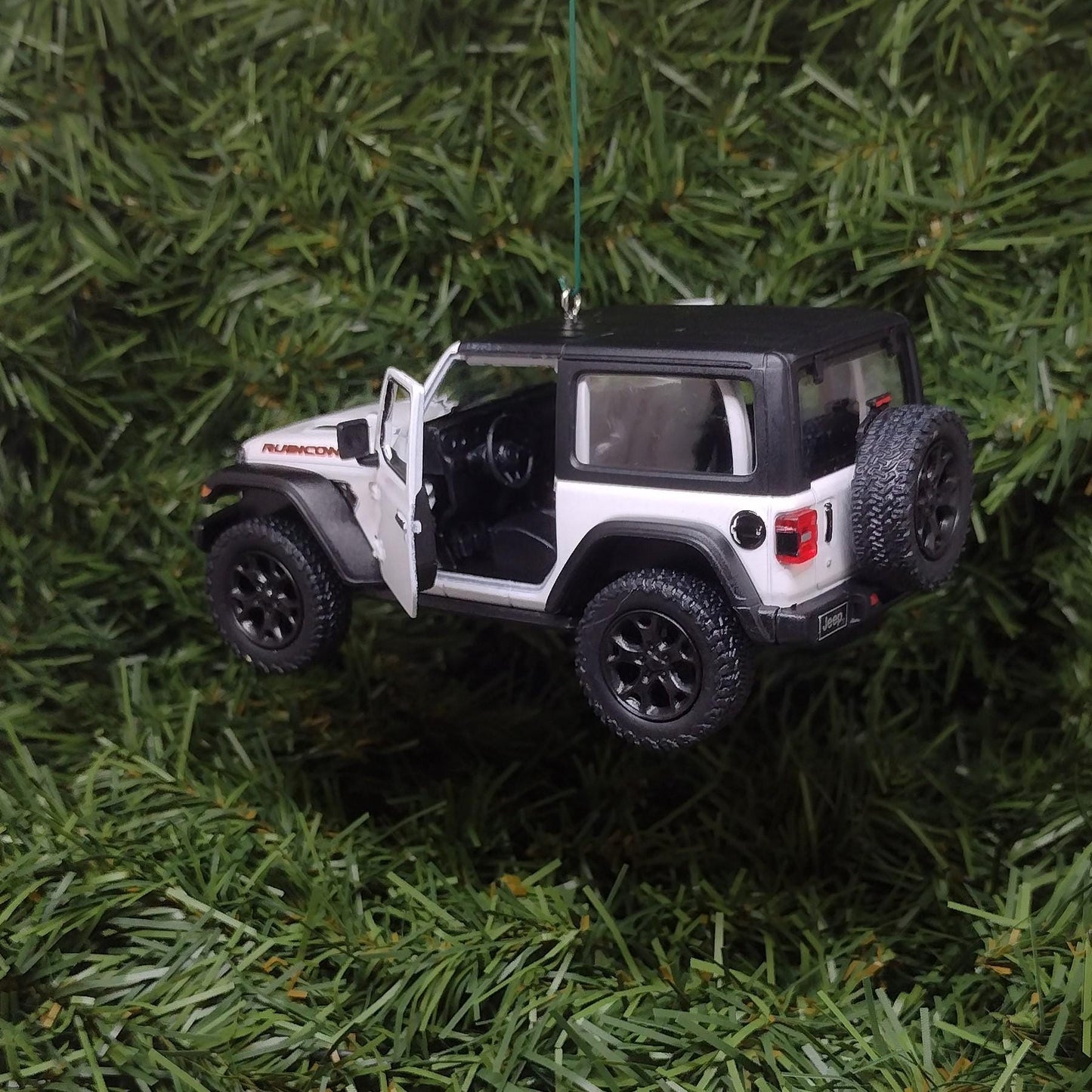 Jeep Wrangler Ornament Christmas Gift Idea Fun Automotive Xmas tree Decoration 5 inches long 2018 White