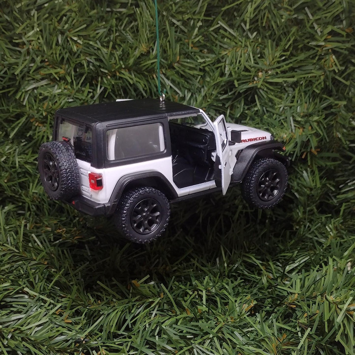 Jeep Wrangler Ornament Christmas Gift Idea Fun Automotive Xmas tree Decoration 5 inches long 2018 White