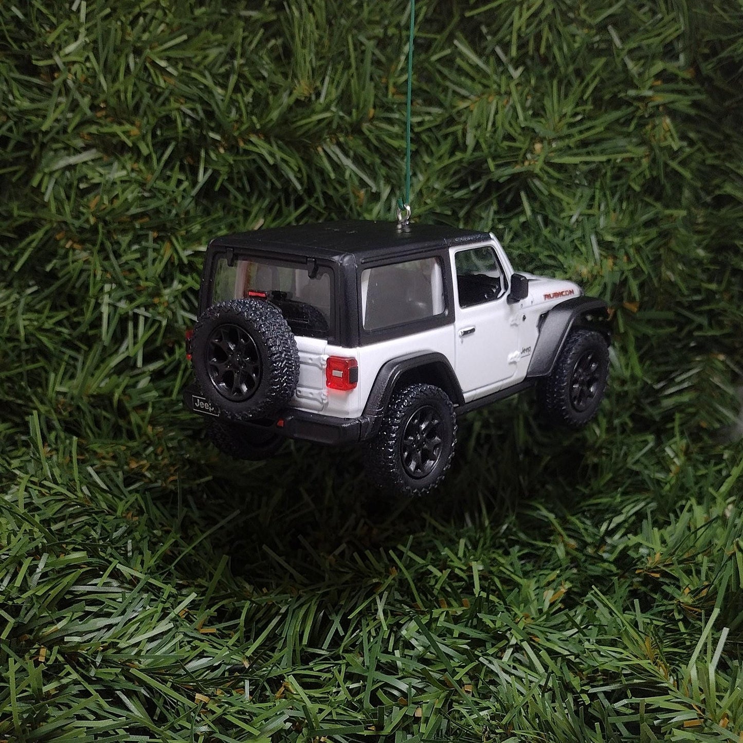 Jeep Wrangler Ornament Christmas Gift Idea Fun Automotive Xmas tree Decoration 5 inches long 2018 White