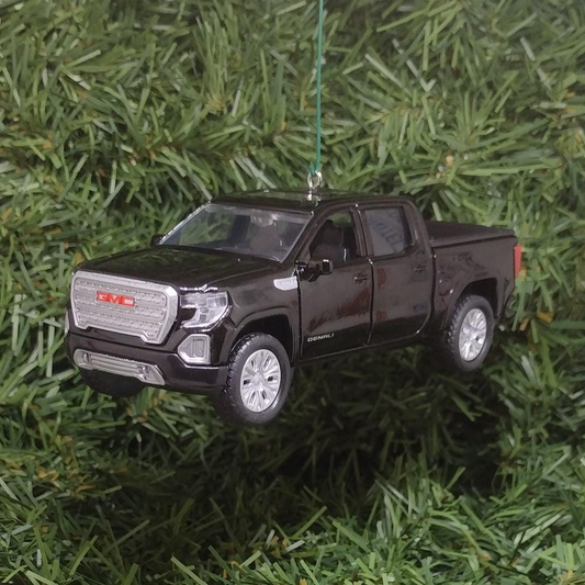 GMC SIERRA DENALI Ornament Christmas Decoration Fun Automotive Xmas Gift Idea 5 Inch 2019 Pickup Truck Black