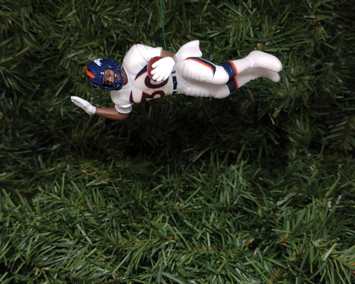 Denver Broncos Ornament Terrell Davis Christmas Gift Idea Unique Xmas Tree Decoration NFL Football Figure