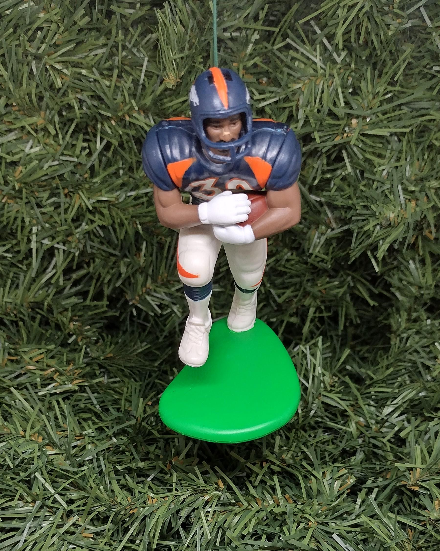 Denver Broncos Ornament Terrell Davis Christmas Gift Idea Unique Xmas Tree Decoration NFL Football Figure