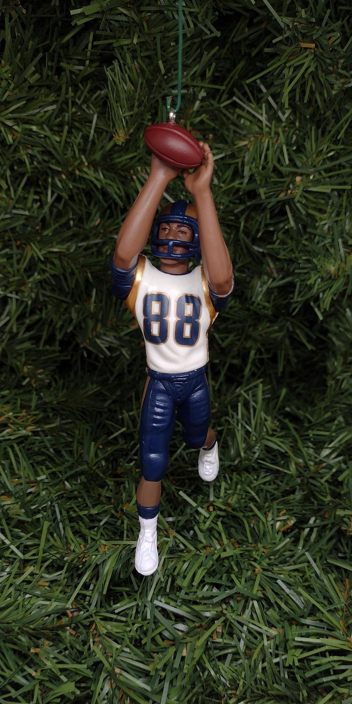 Torry Holt LOS ANGELES RAMS Christmas tree ornament xmas nfl football figure unique gift idea Saint Louis