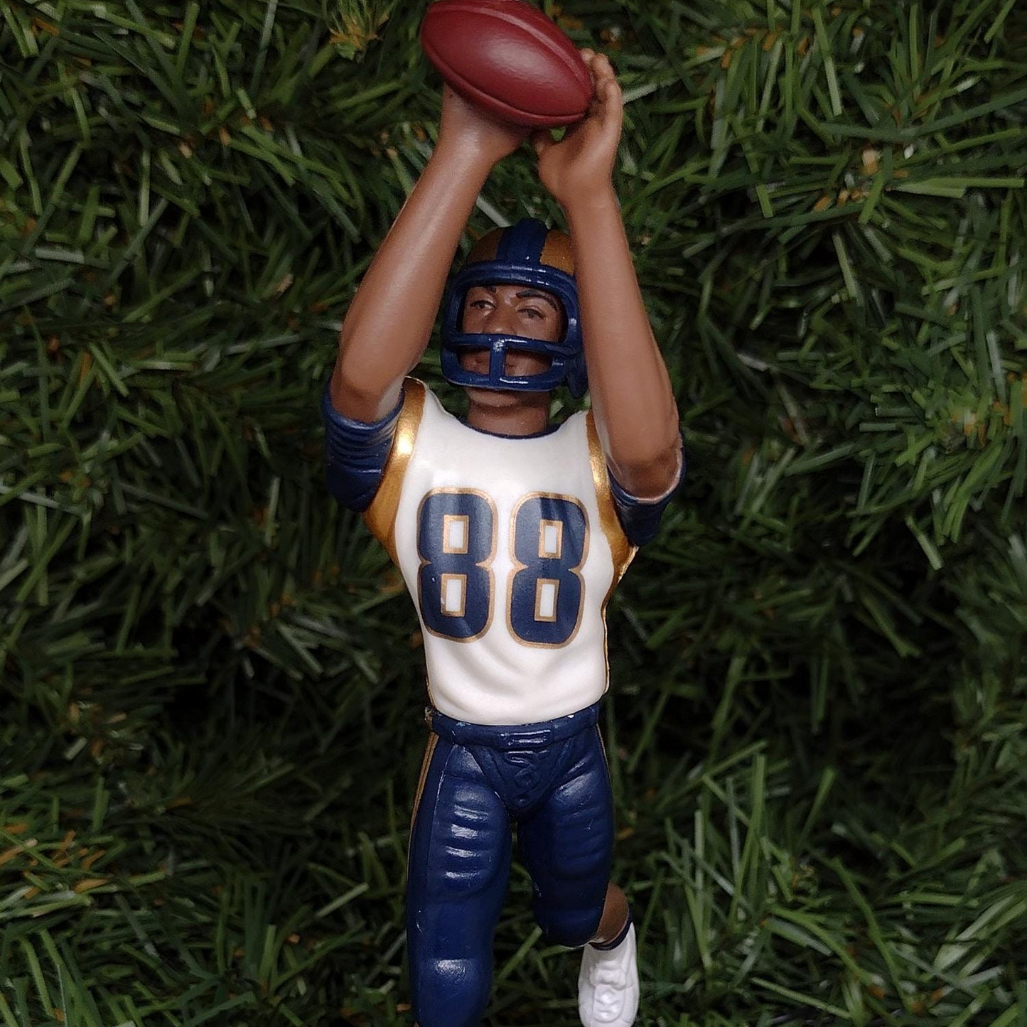LOS ANGELES RAMS NFL Christmas Ornament Torry Holt Unique Gift Football Figure Saint Louis
