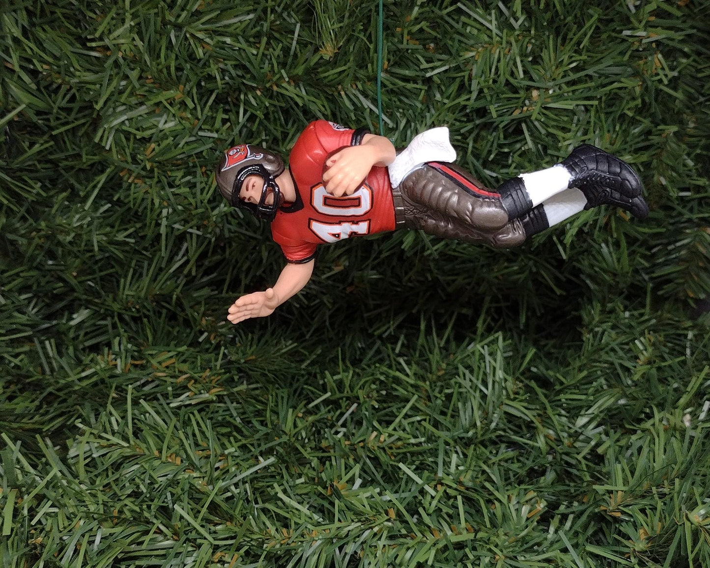 Tampa Bay Bucs Ornament Mike Alstott Christmas Gift Idea Unique Xmas Tree Decoration Buccaneers NFL football figure