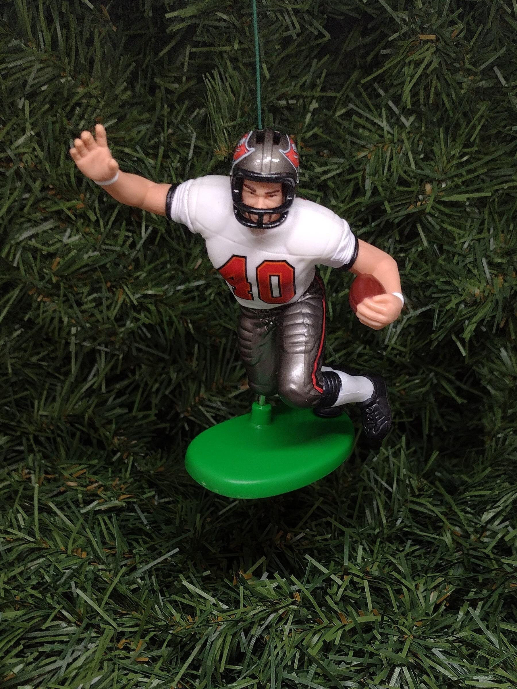 Tampa Bay Bucs Ornament Mike Alstott Christmas Gift Idea Unique Xmas Tree Decoration Buccaneers NFL football figure